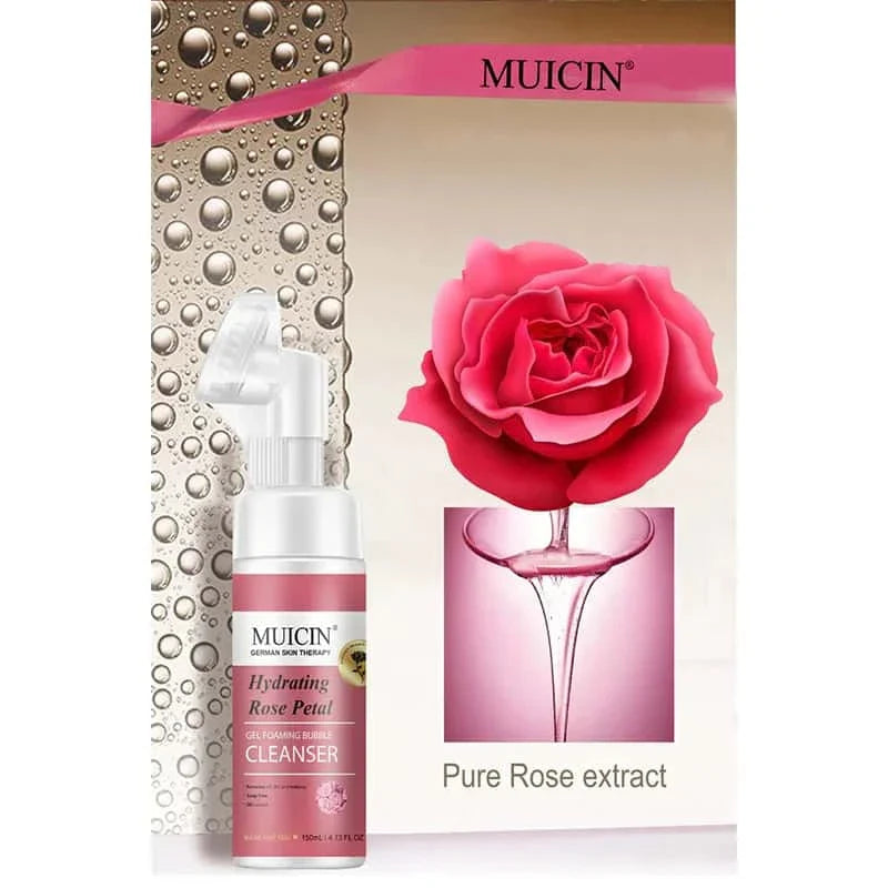Rose Petal Gel Foaming Bubble Cleanser - Muicin