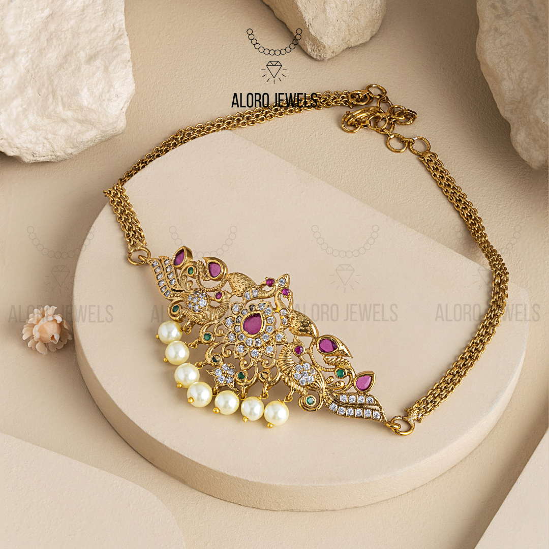Peacock Statement Choker - Aloro Jewels