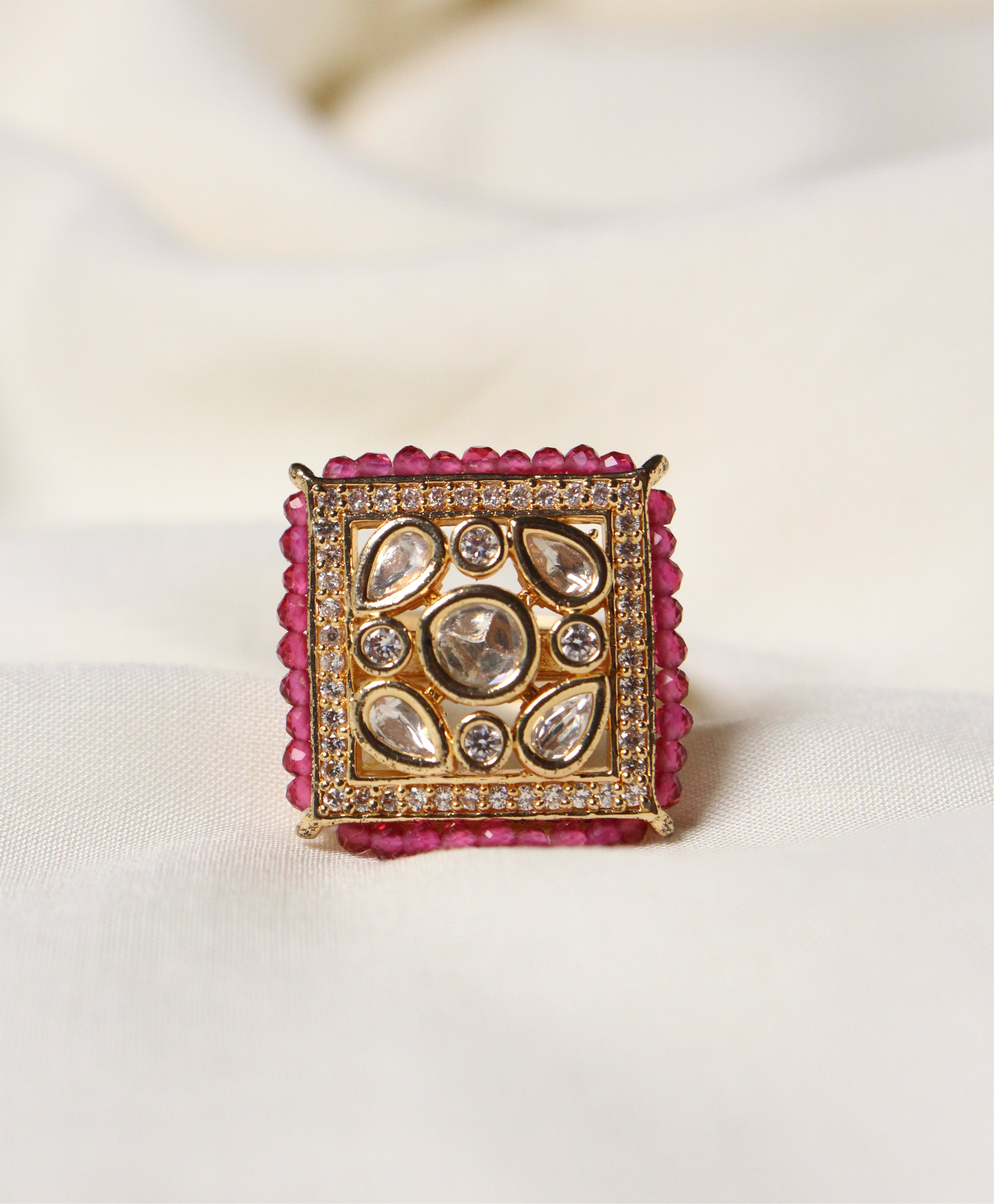 Kundan Ring - Aloro Jewels
