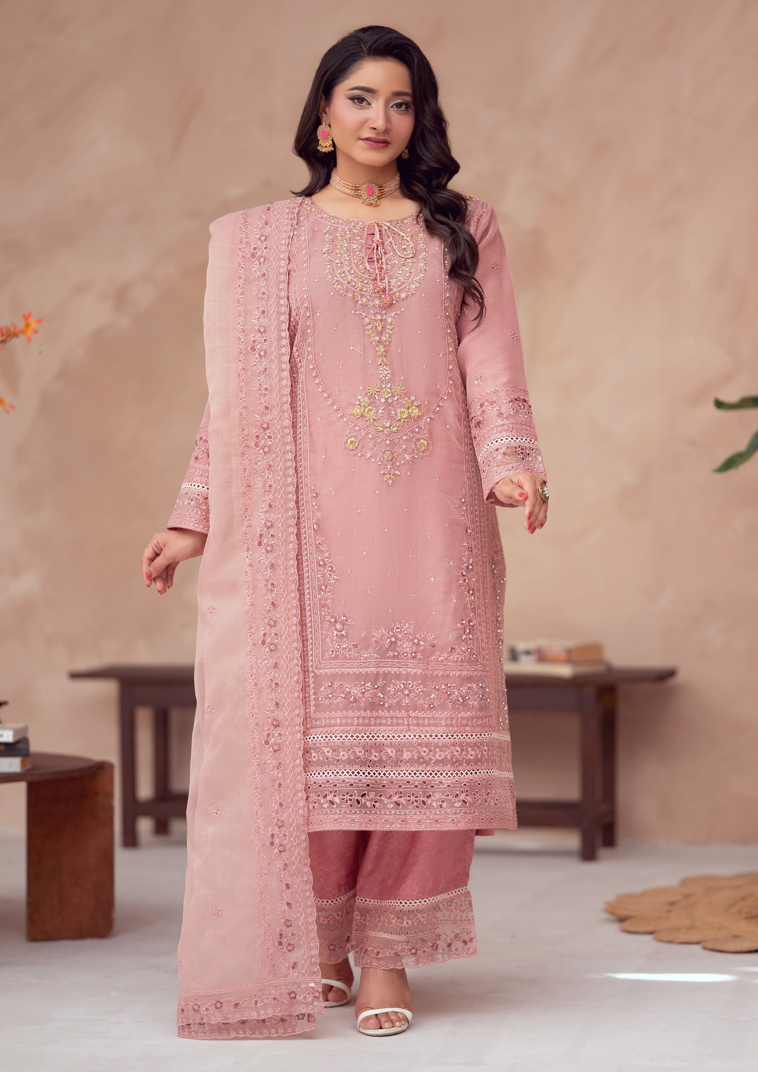 Masooma BN-1102 - 3 Piece Stitched Fancy Heavy Embroidered - Bint-e-Noor