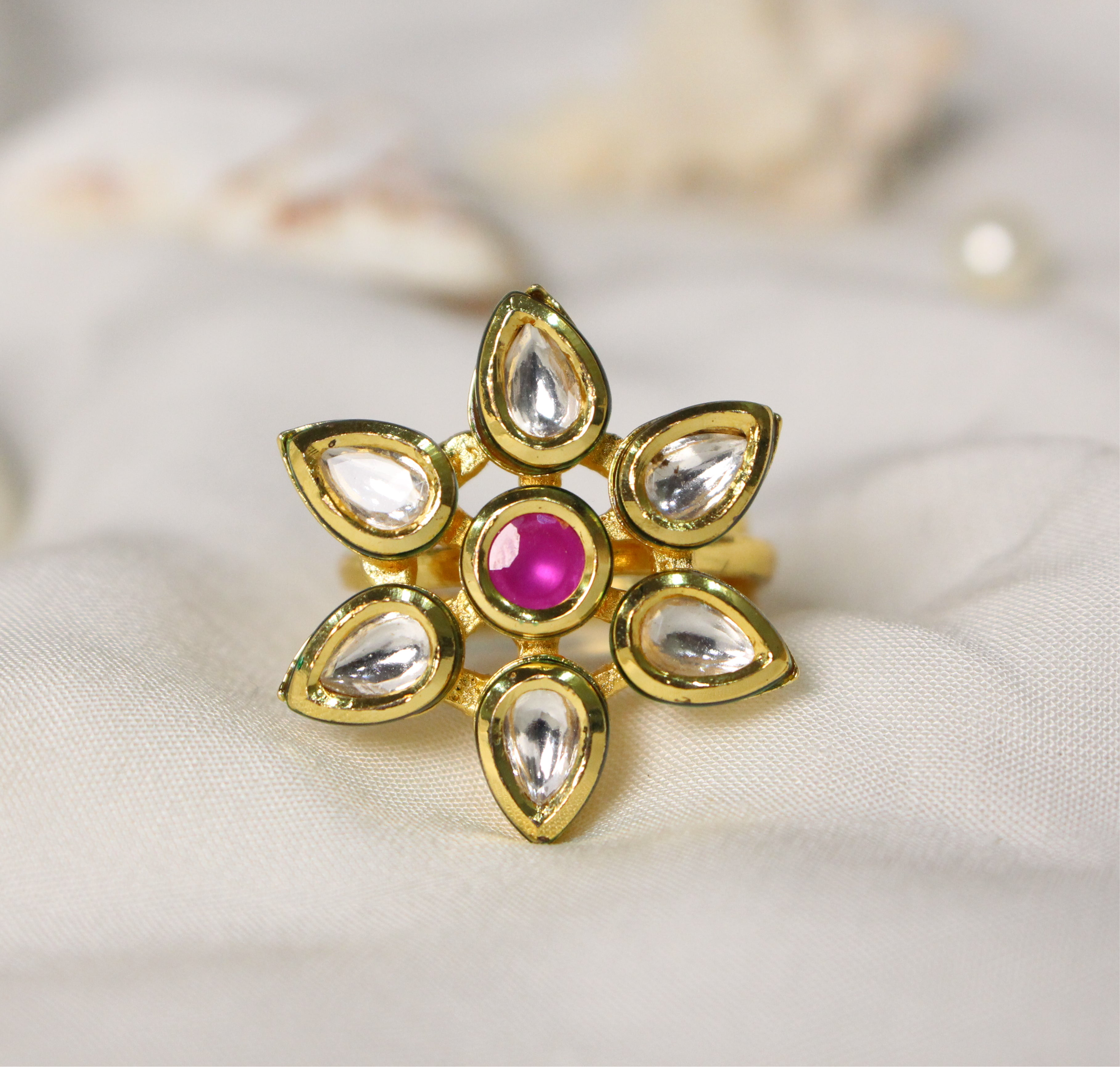 Kundan Ring - Aloro Jewels