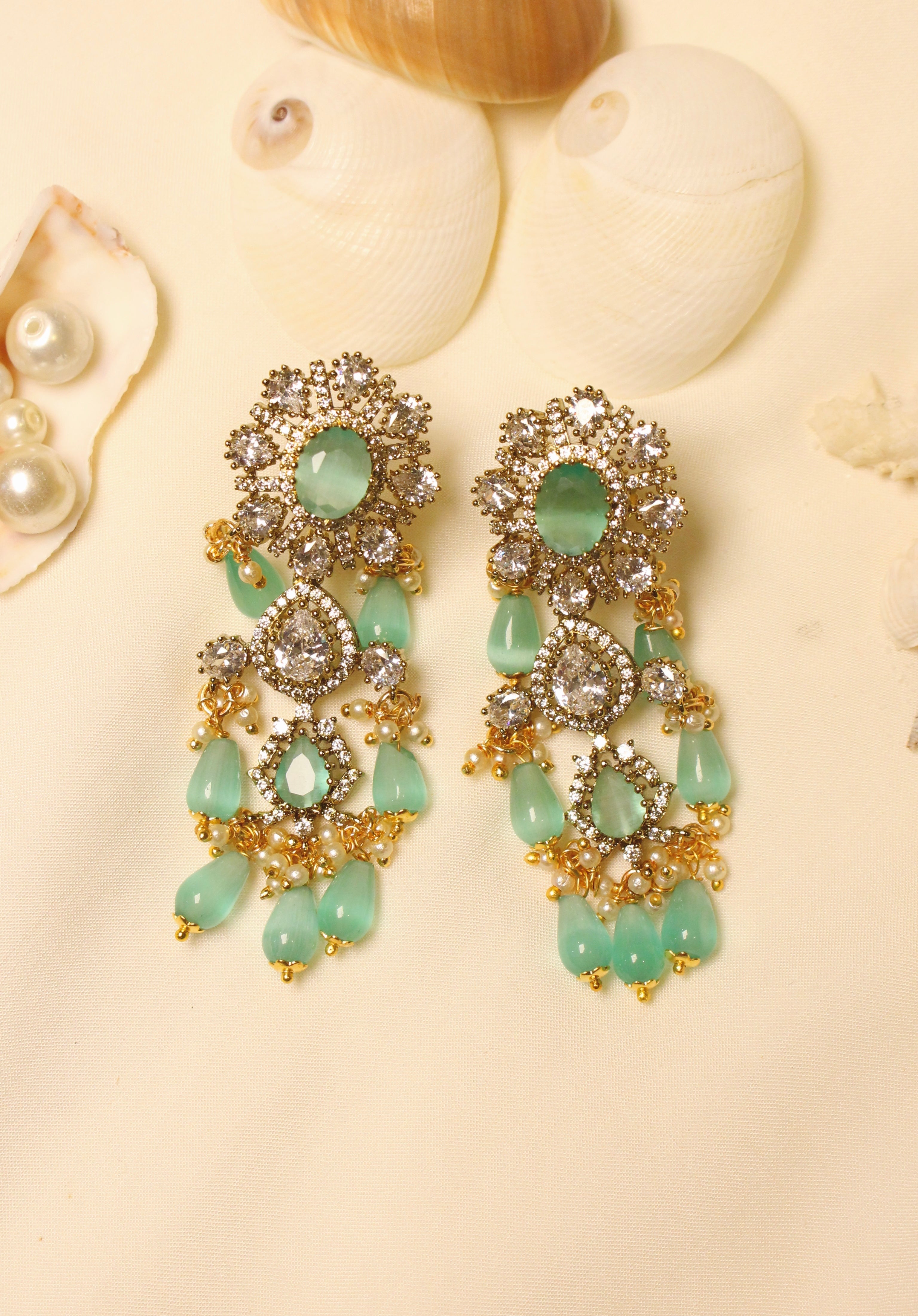 Mossinate Diamond Earrings - Aloro Jewels