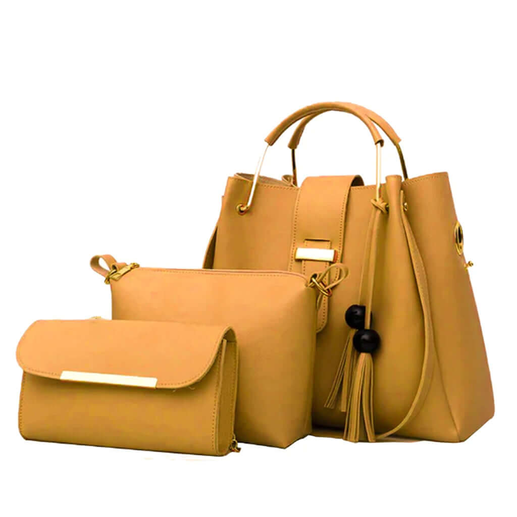 Alexa 3 Pcs Yellow Handbag - Bag X