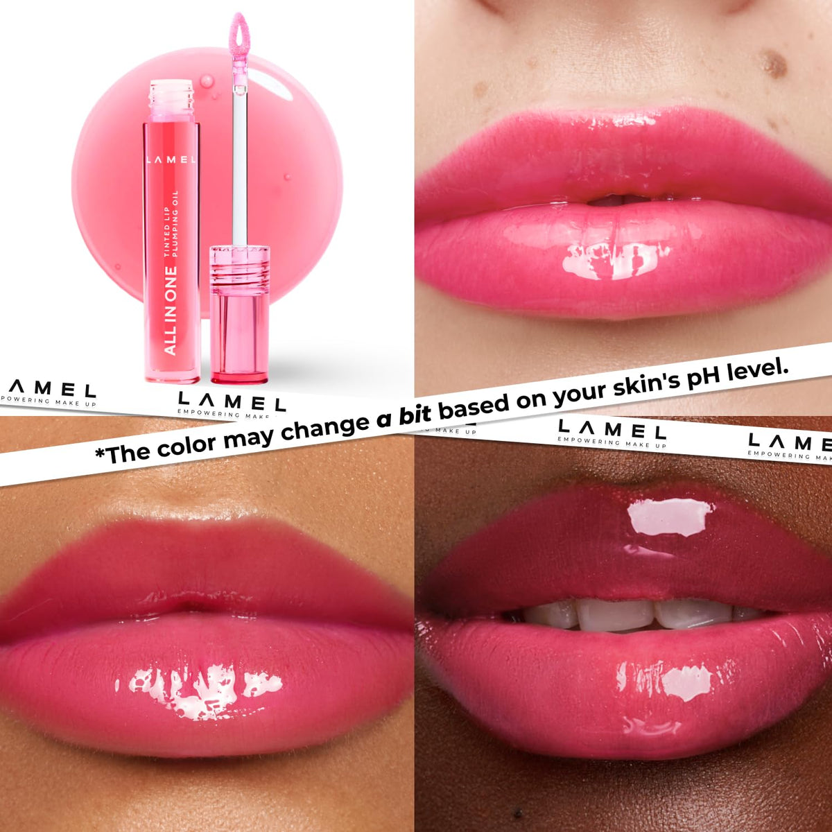 LAMEL All in One Lip Tinted Plumping Oil №401 Peachy 3ml