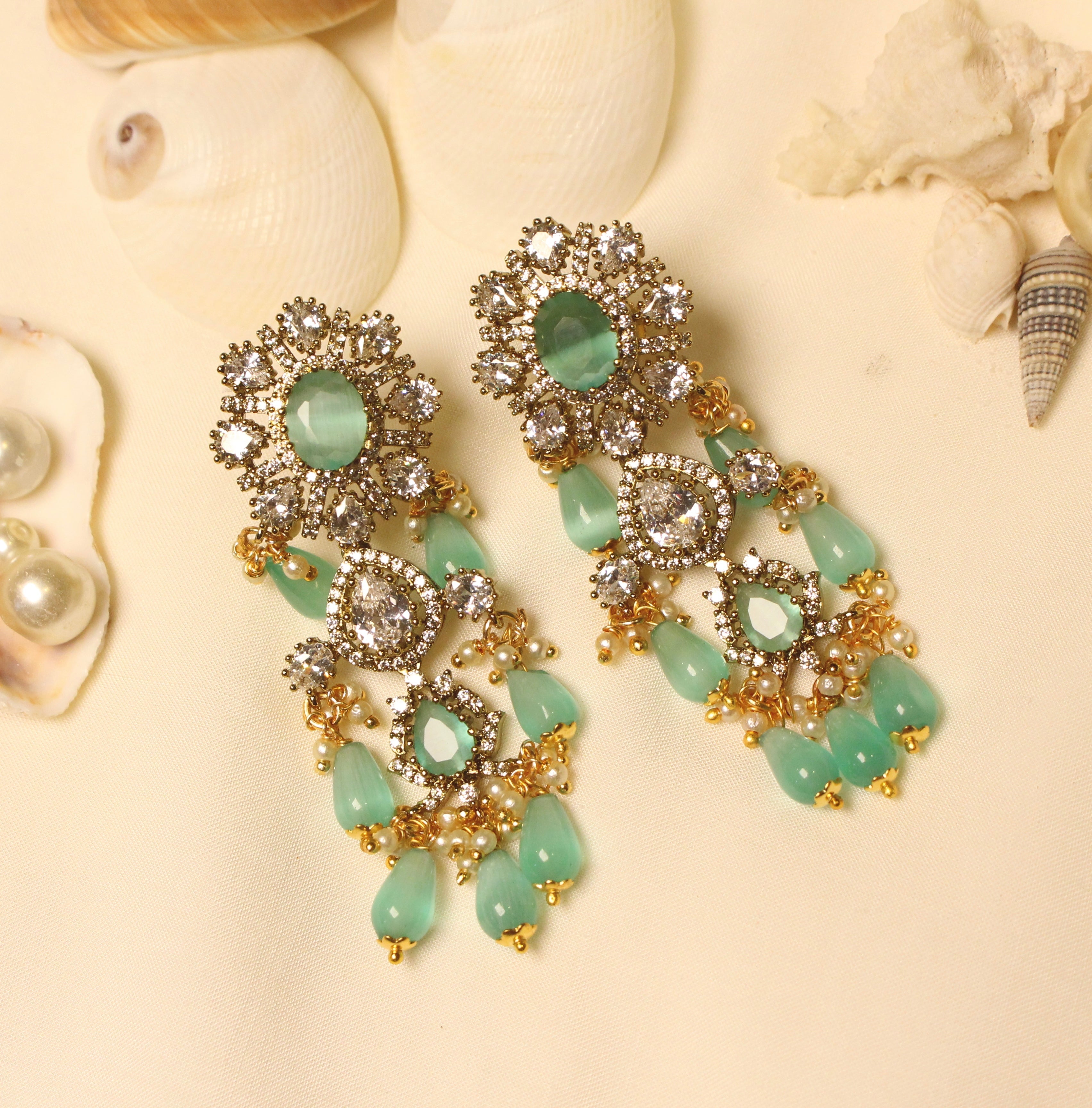 Mossinate Diamond Earrings - Aloro Jewels