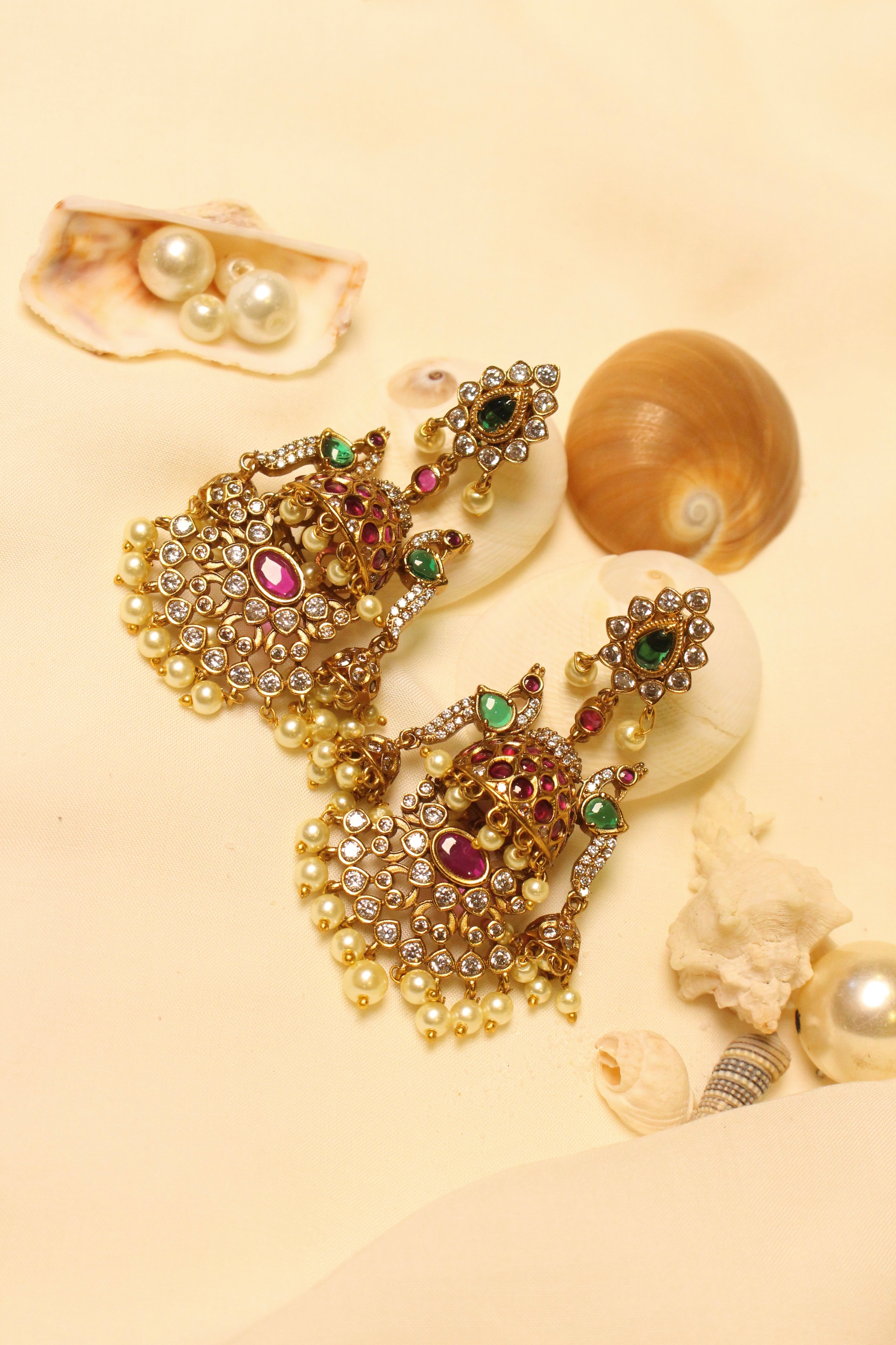 Rang Mehal Chandelier Earrings - Aloro Jewels