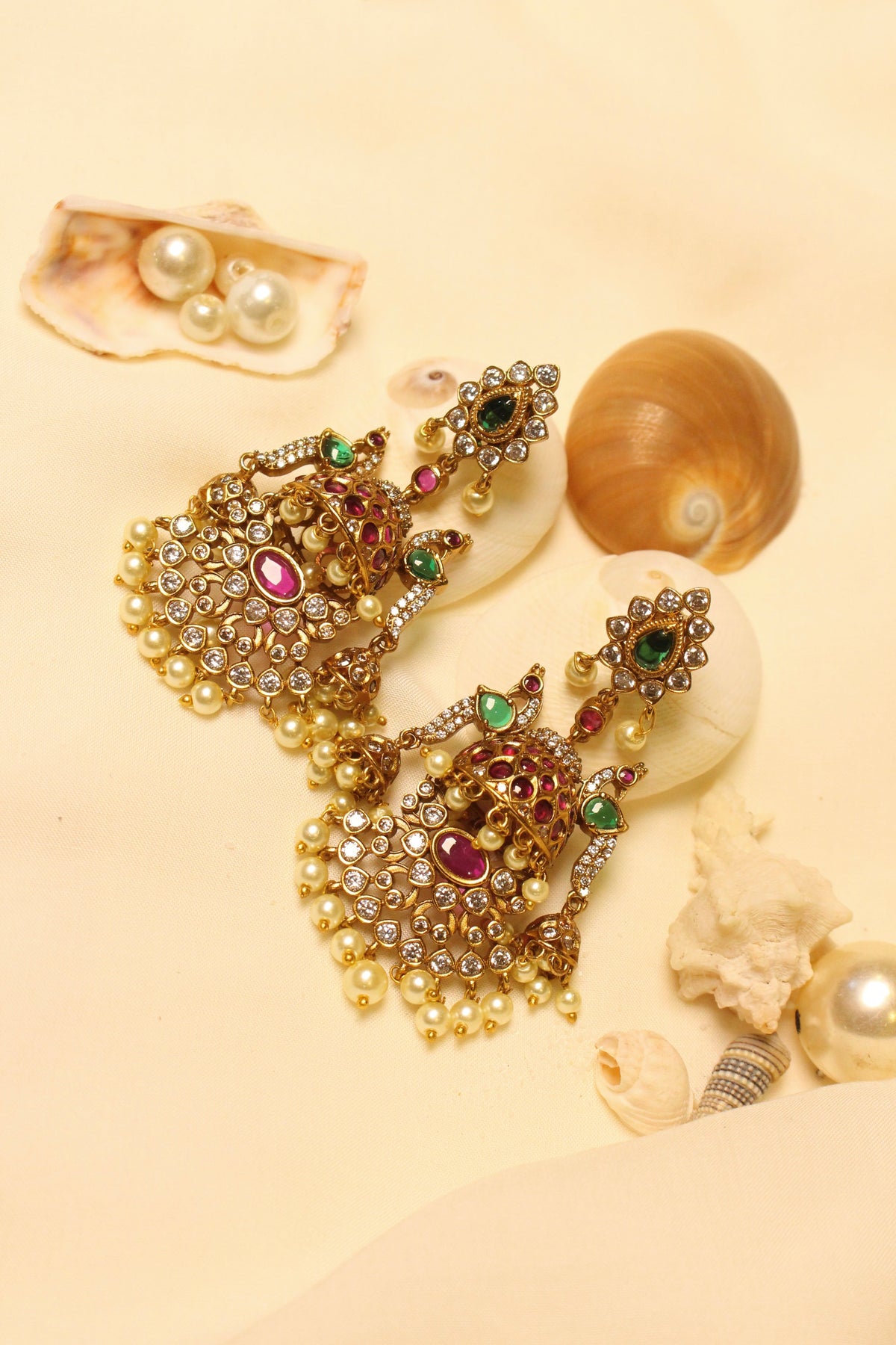 Rang Mehal Chandelier Earrings - Aloro Jewels