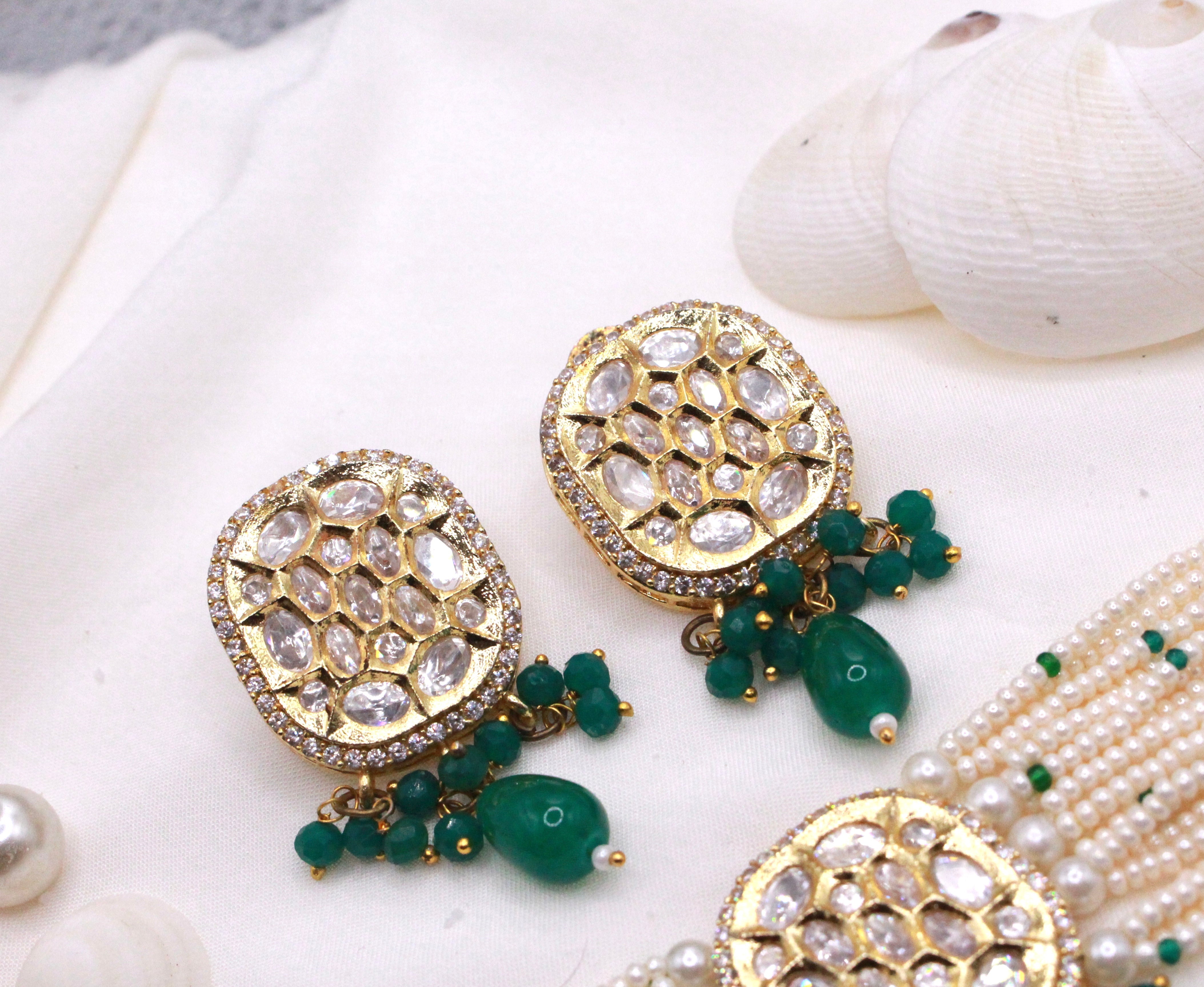 Green Pearl Choker - Aloro Jewels
