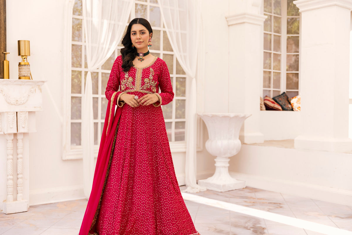 Merah 3 Piece Stitched - Javeria Zoa