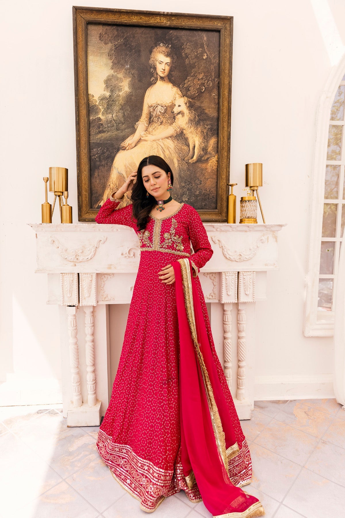 Merah 3 Piece Stitched - Javeria Zoa