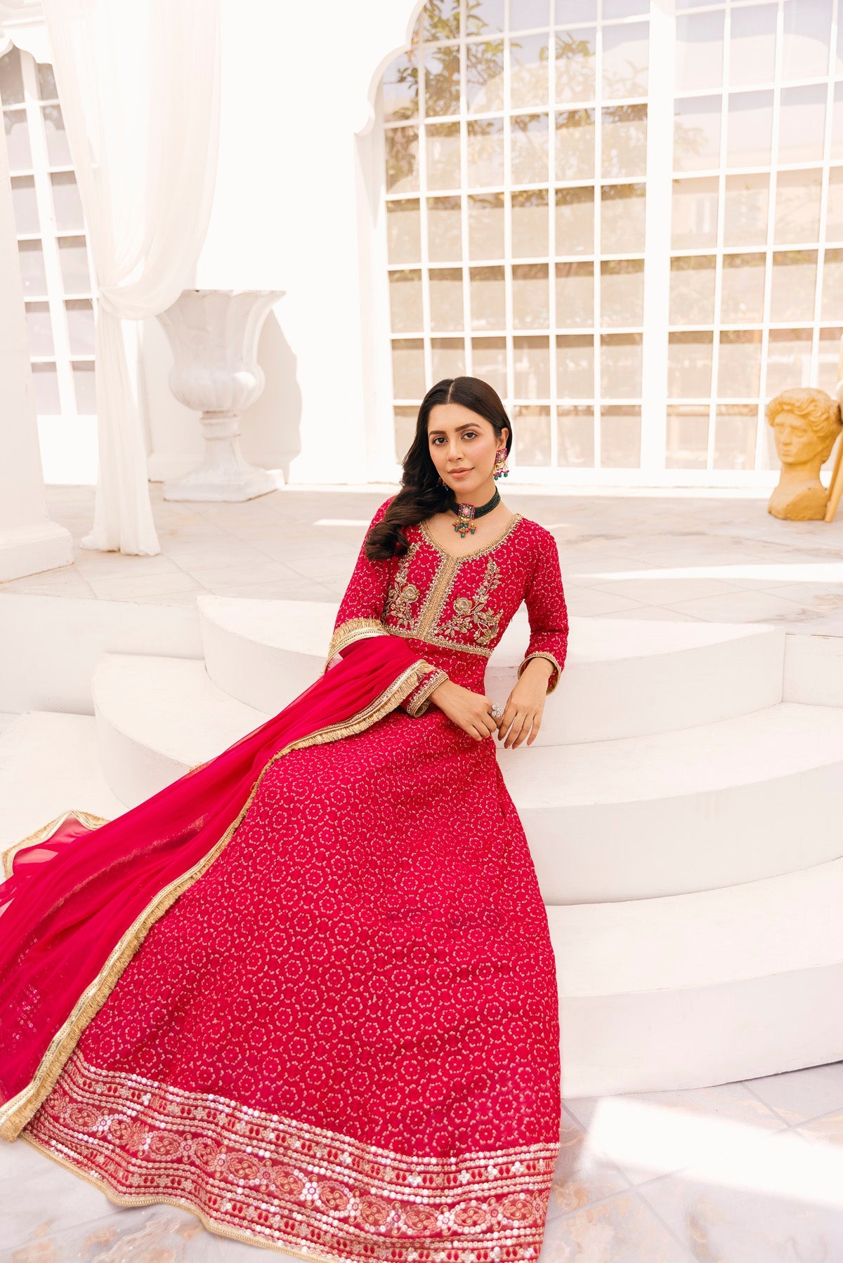 Merah 3 Piece Stitched - Javeria Zoa