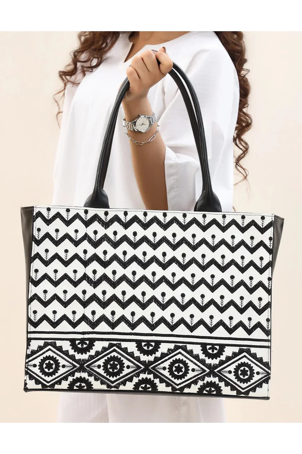 Best Embroider Tote Bag - BLACK Color - by HBH