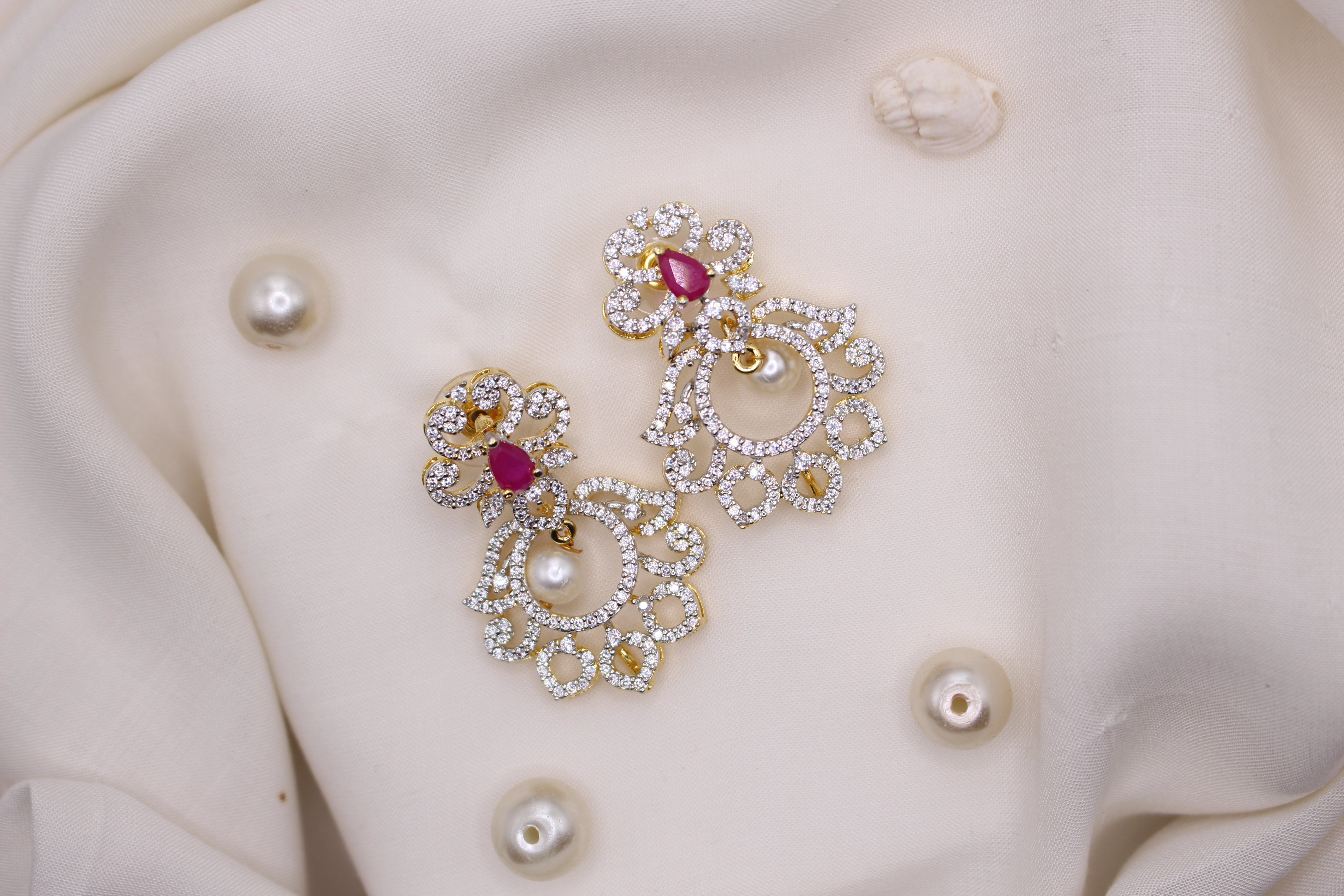 Gold Plated Designer Earrings - Aloro Jewels
