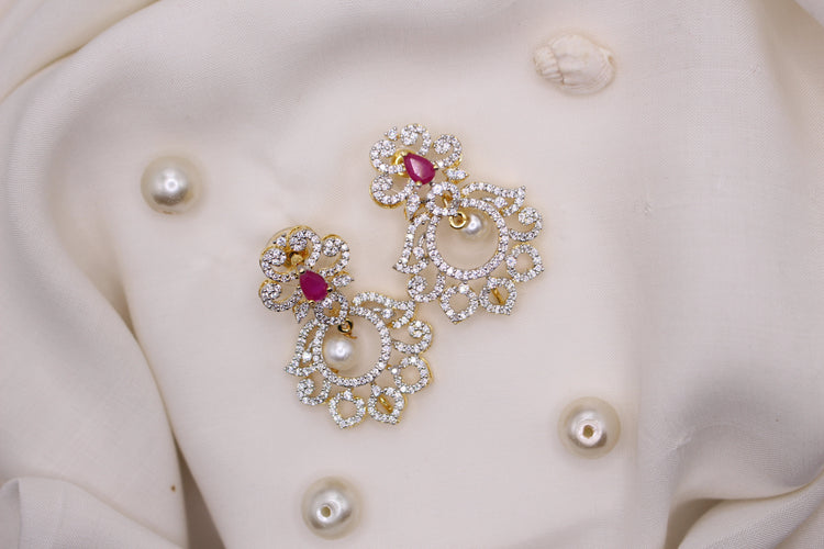 Gold Plated Designer Earrings - Aloro Jewels