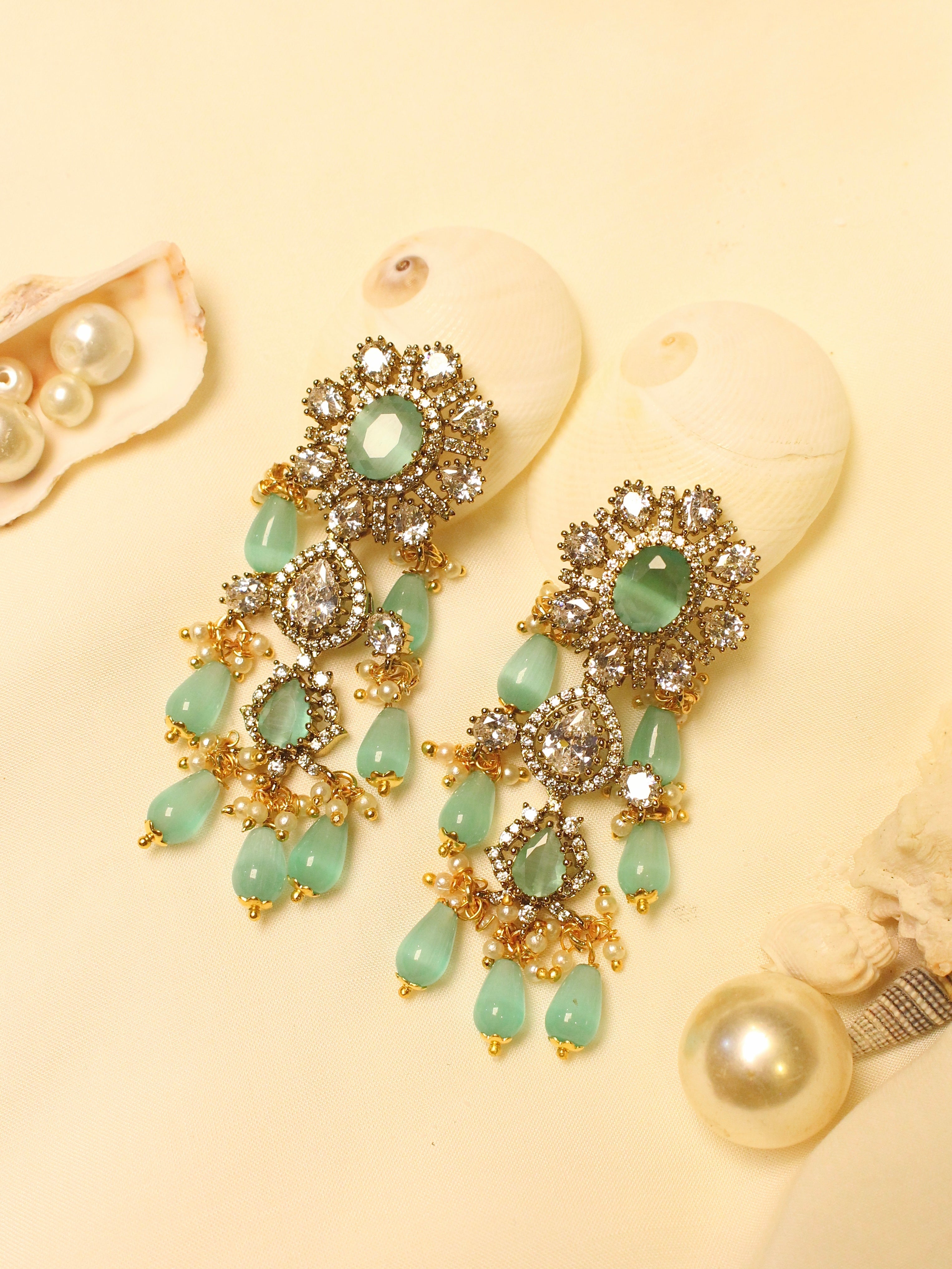 Mossinate Diamond Earrings - Aloro Jewels