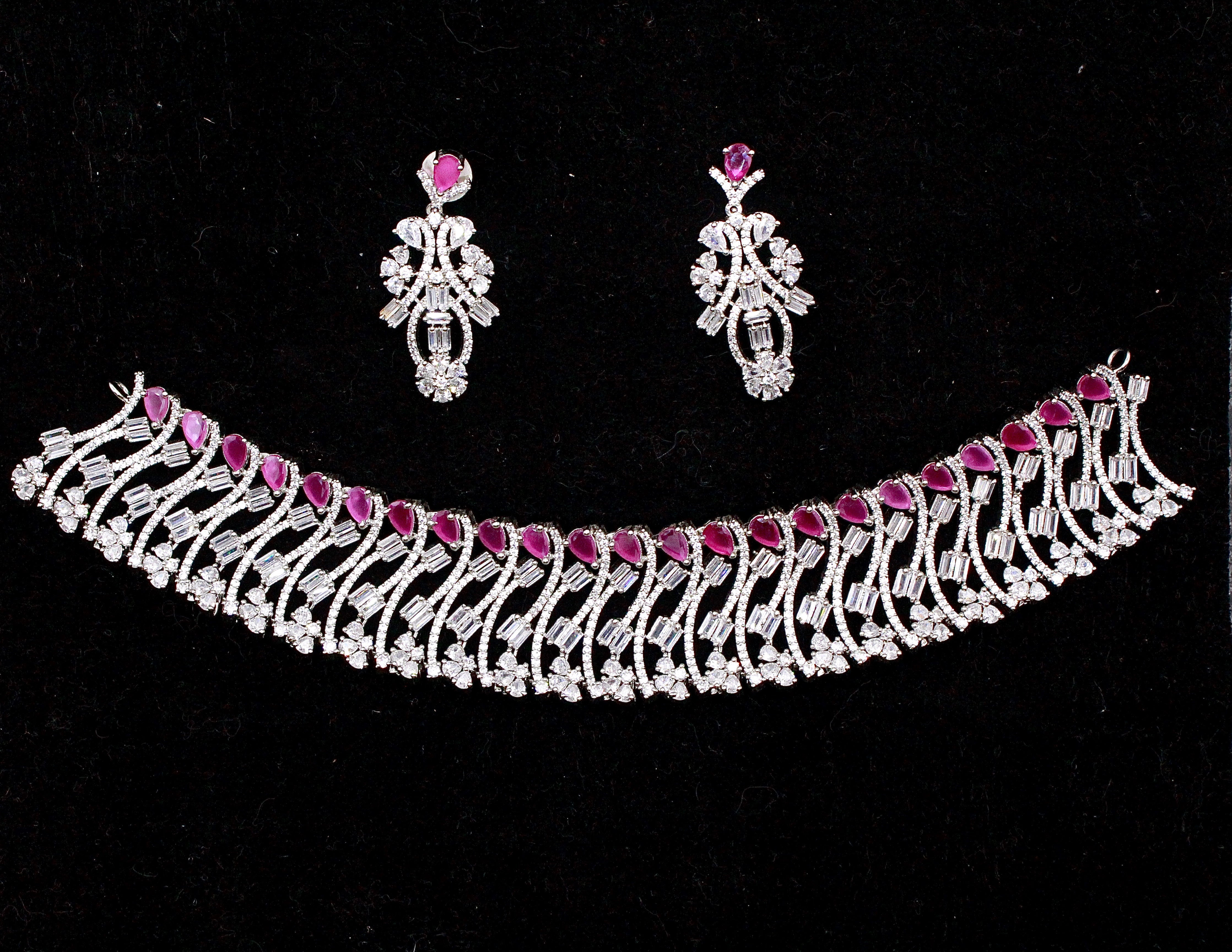 Silver Red Necklace - Aloro Jewels