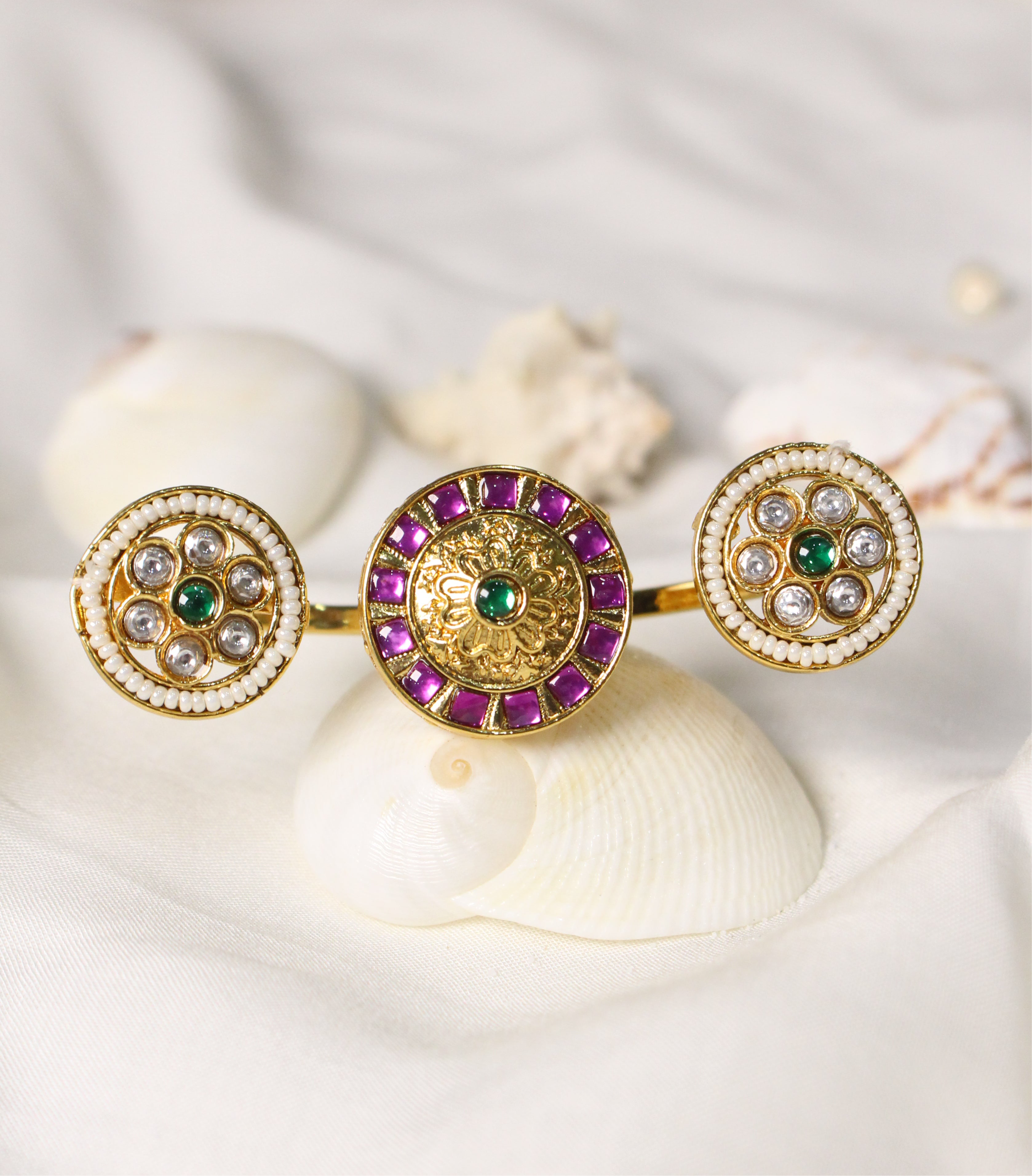 Rajwadi Circle Ring - Aloro Jewels