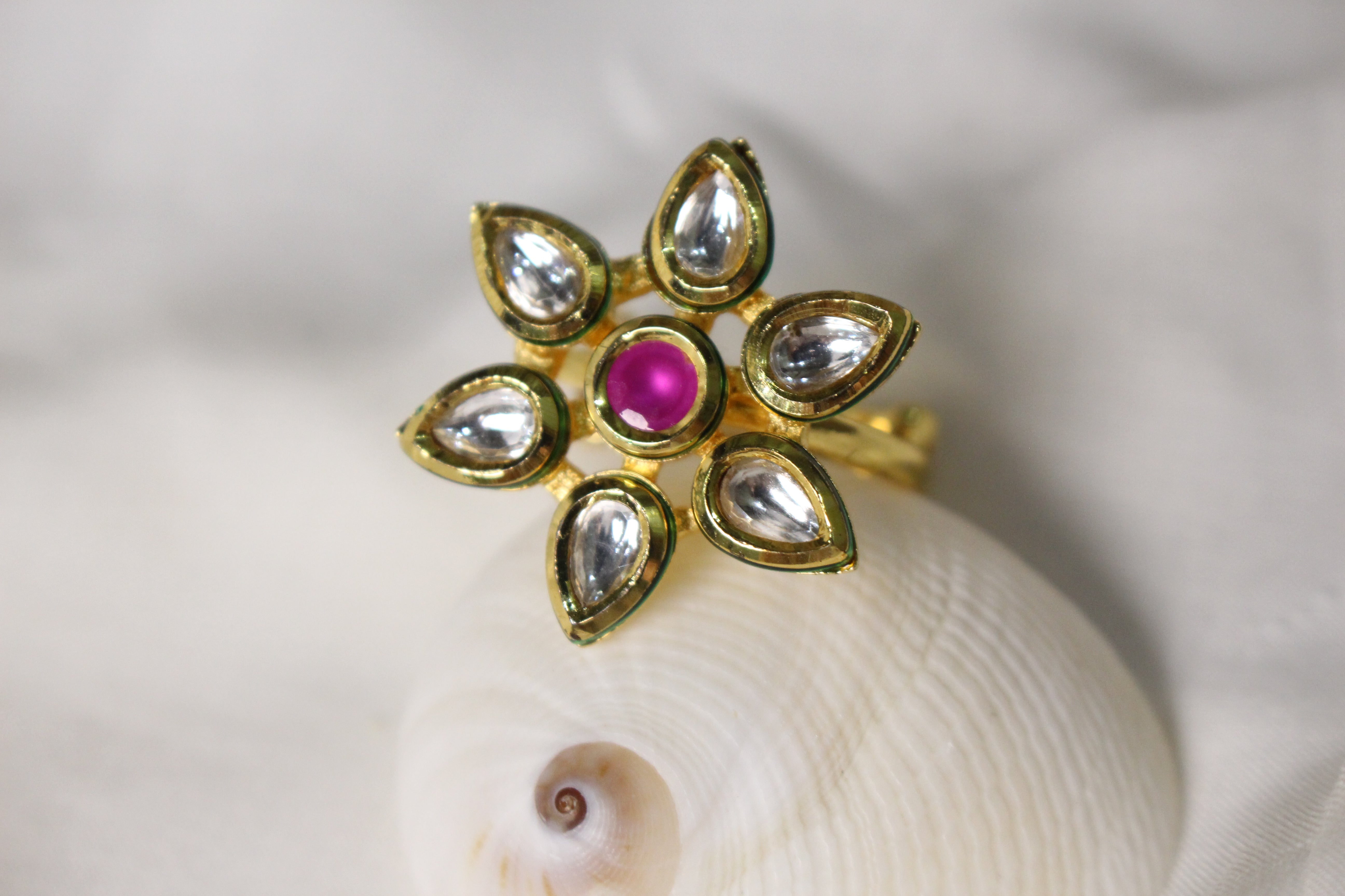 Kundan Ring - Aloro Jewels