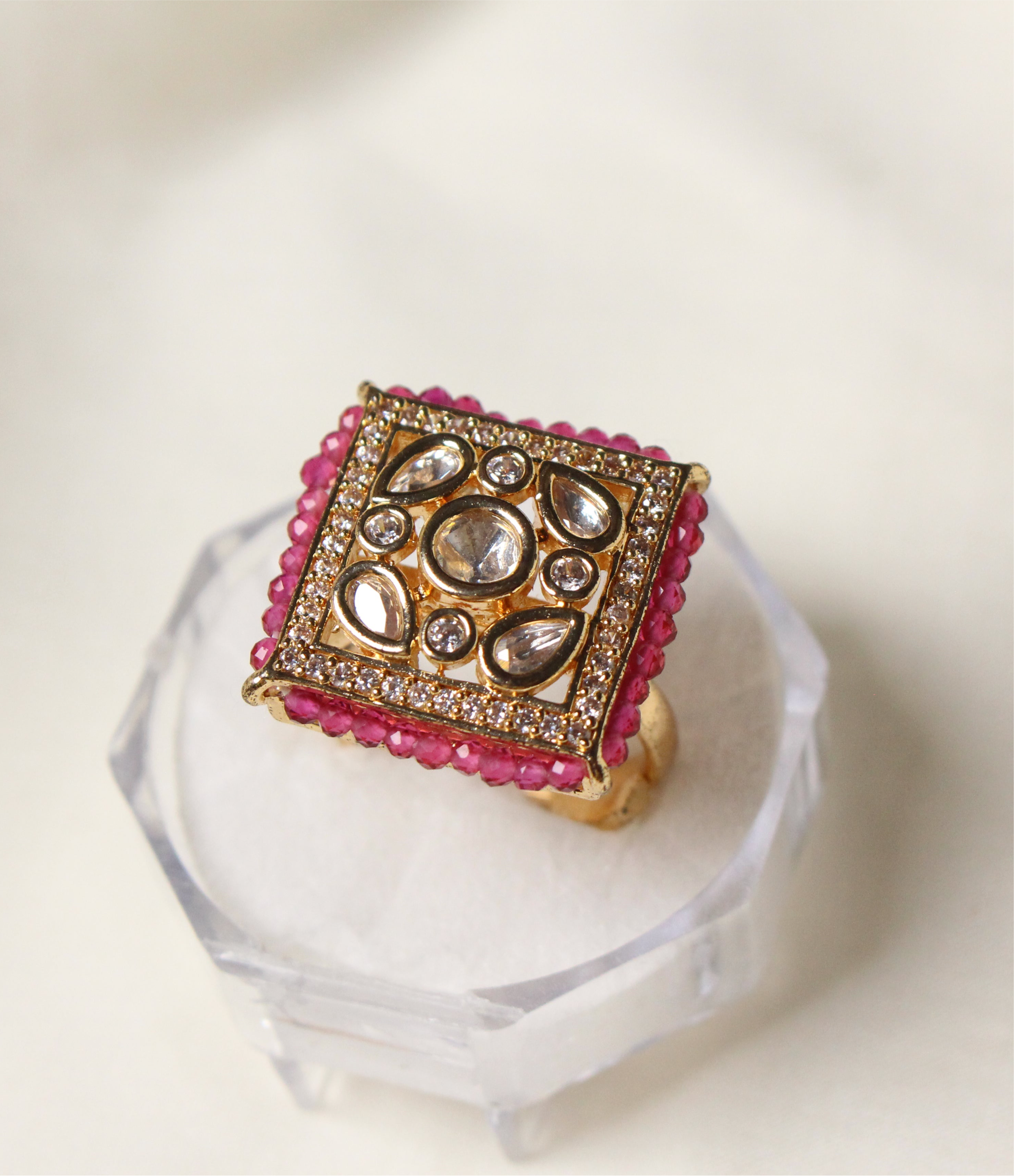 Kundan Ring - Aloro Jewels