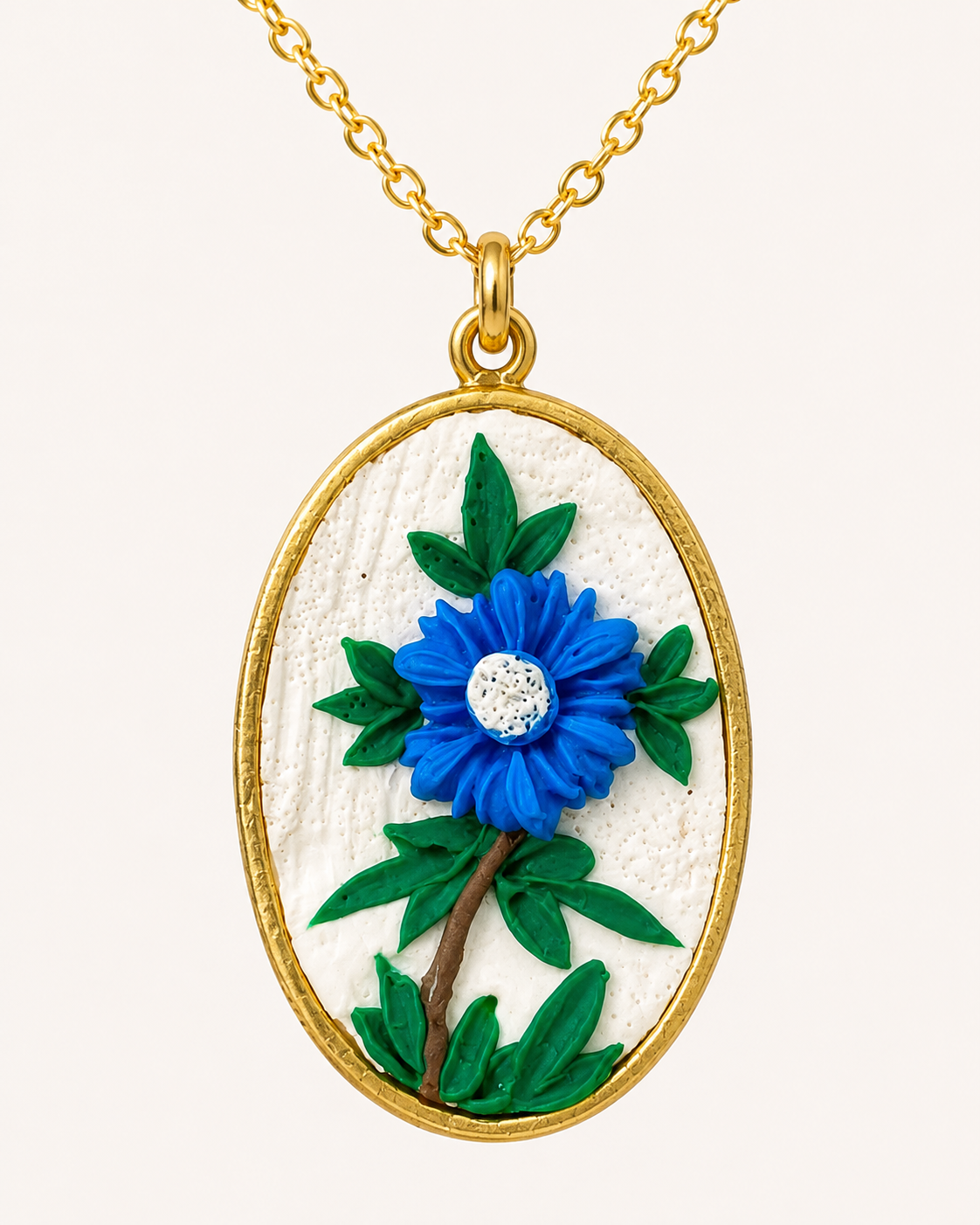 Blue Bloom Pendant Necklace - Clay Boutique