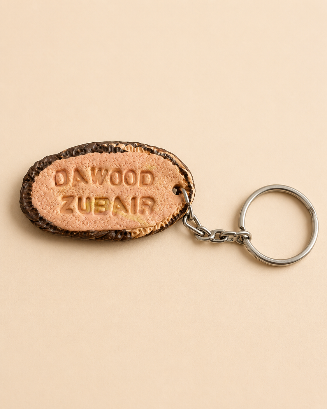 Custom Name Keychain- Engraved Style - Clay Boutique