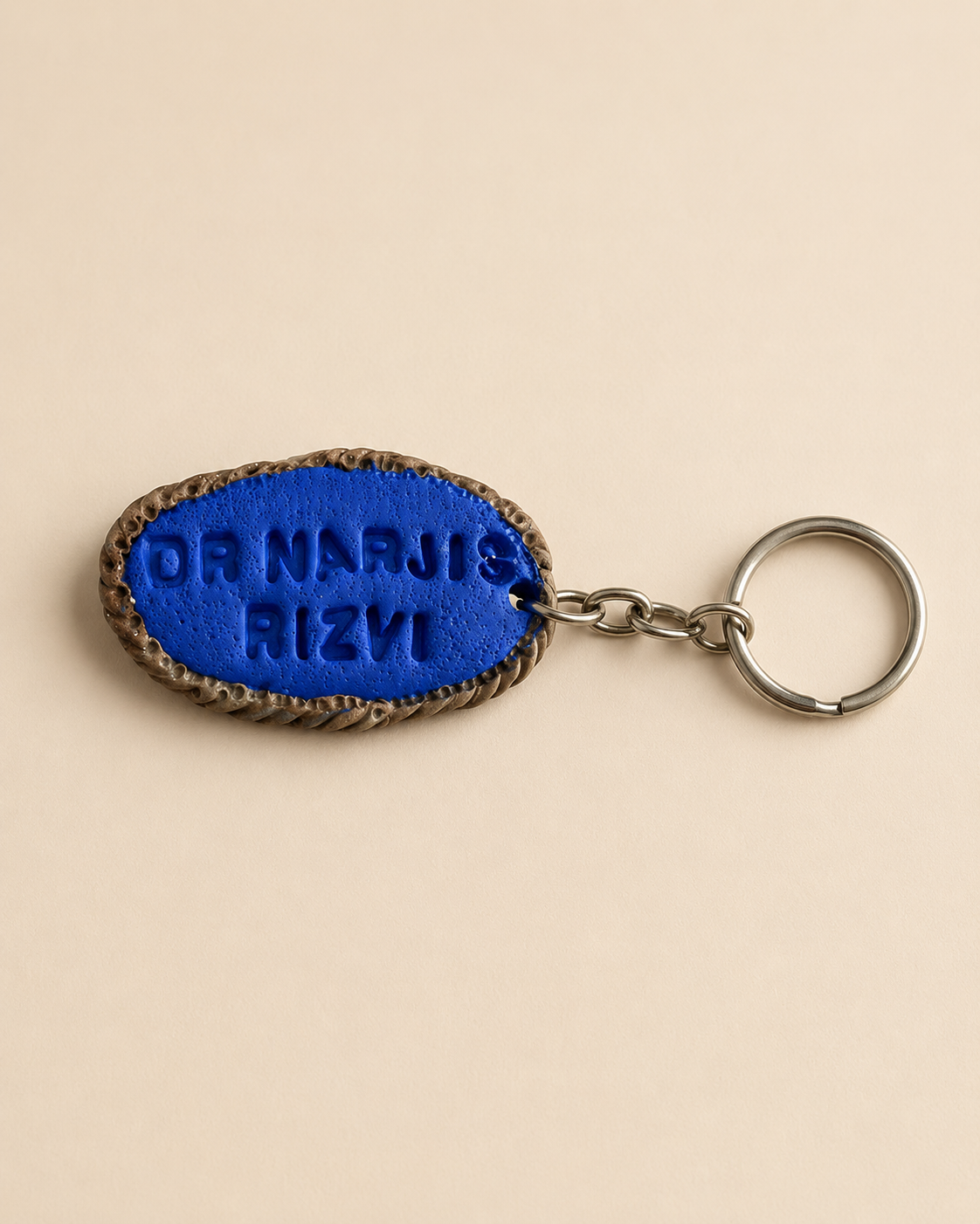 Custom Name Keychain- Engraved Style - Clay Boutique