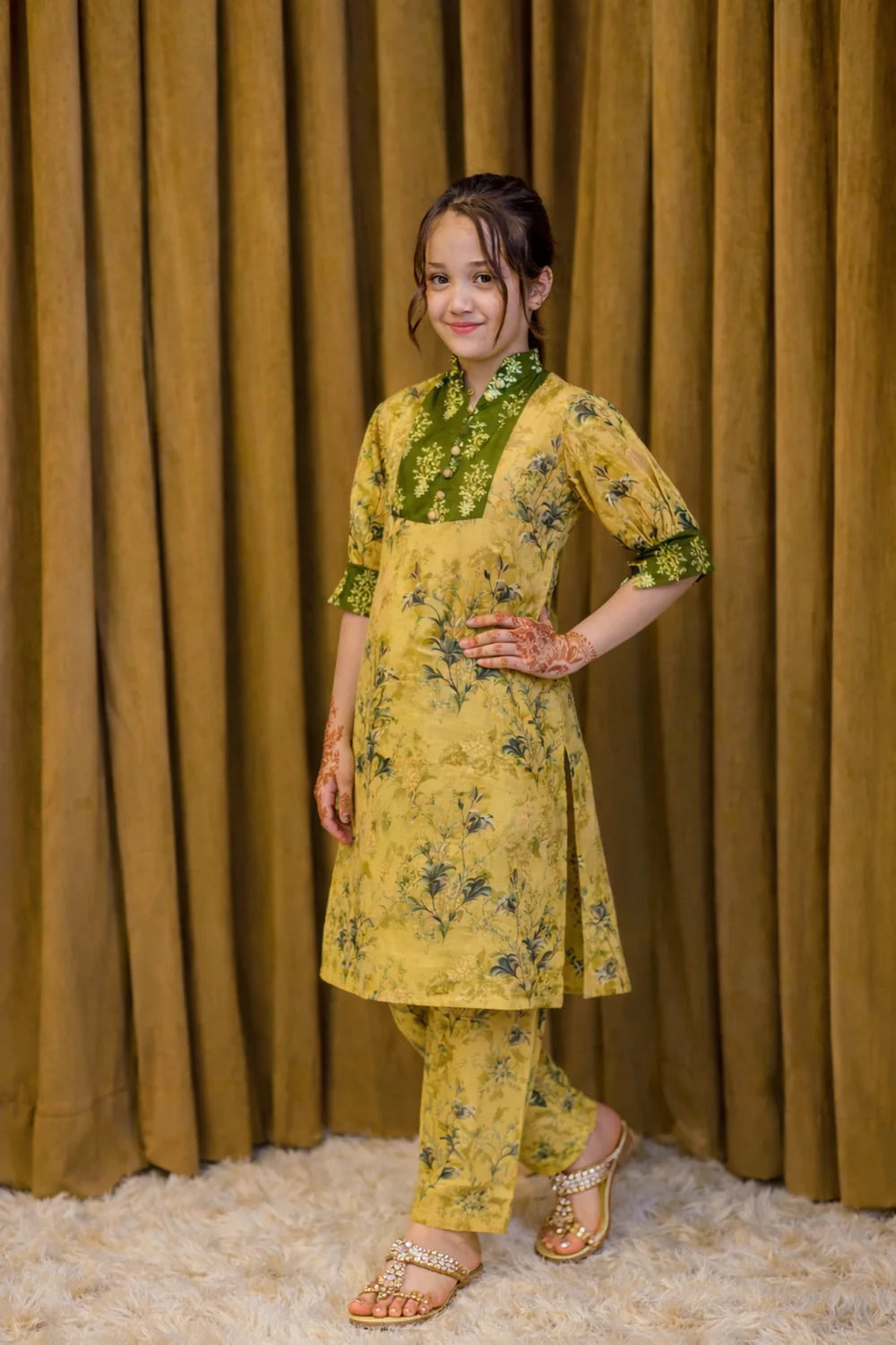 Floral Print 2 Piece Digital Lawn - Shadeforteen