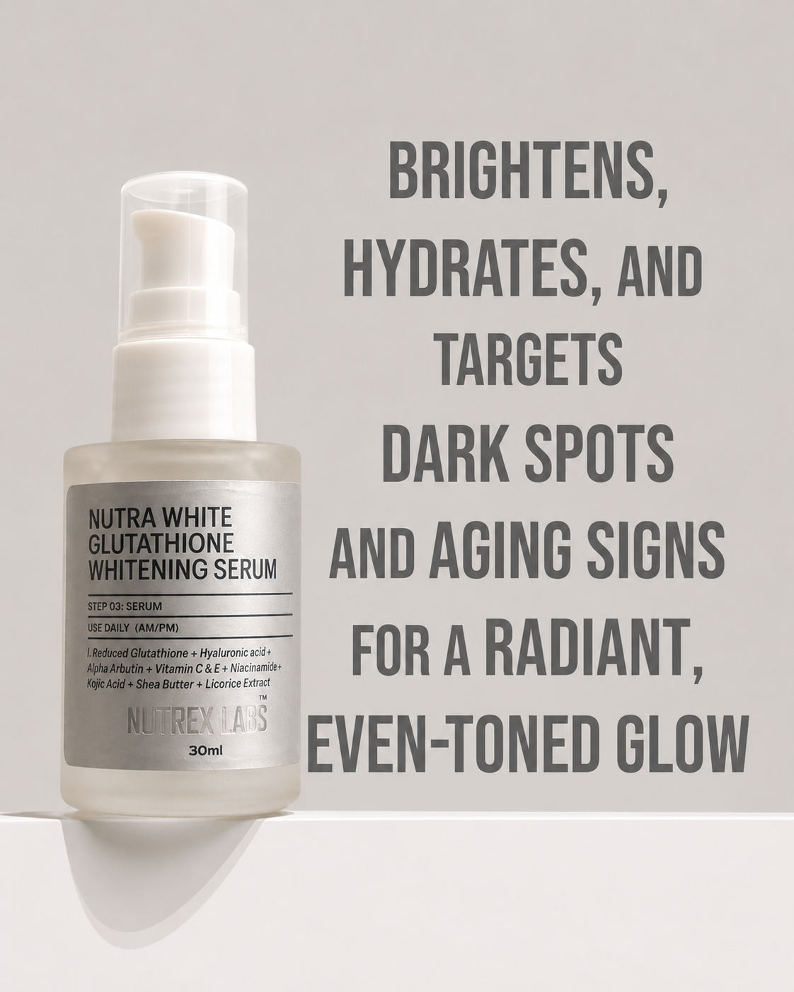 Nutra White Glutathione Whitening Serum - Nutrex Labs