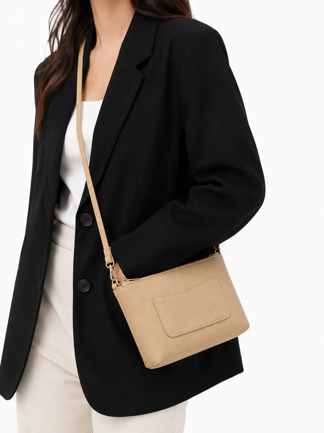 Clara Crossbody Bag - Beige - HBH