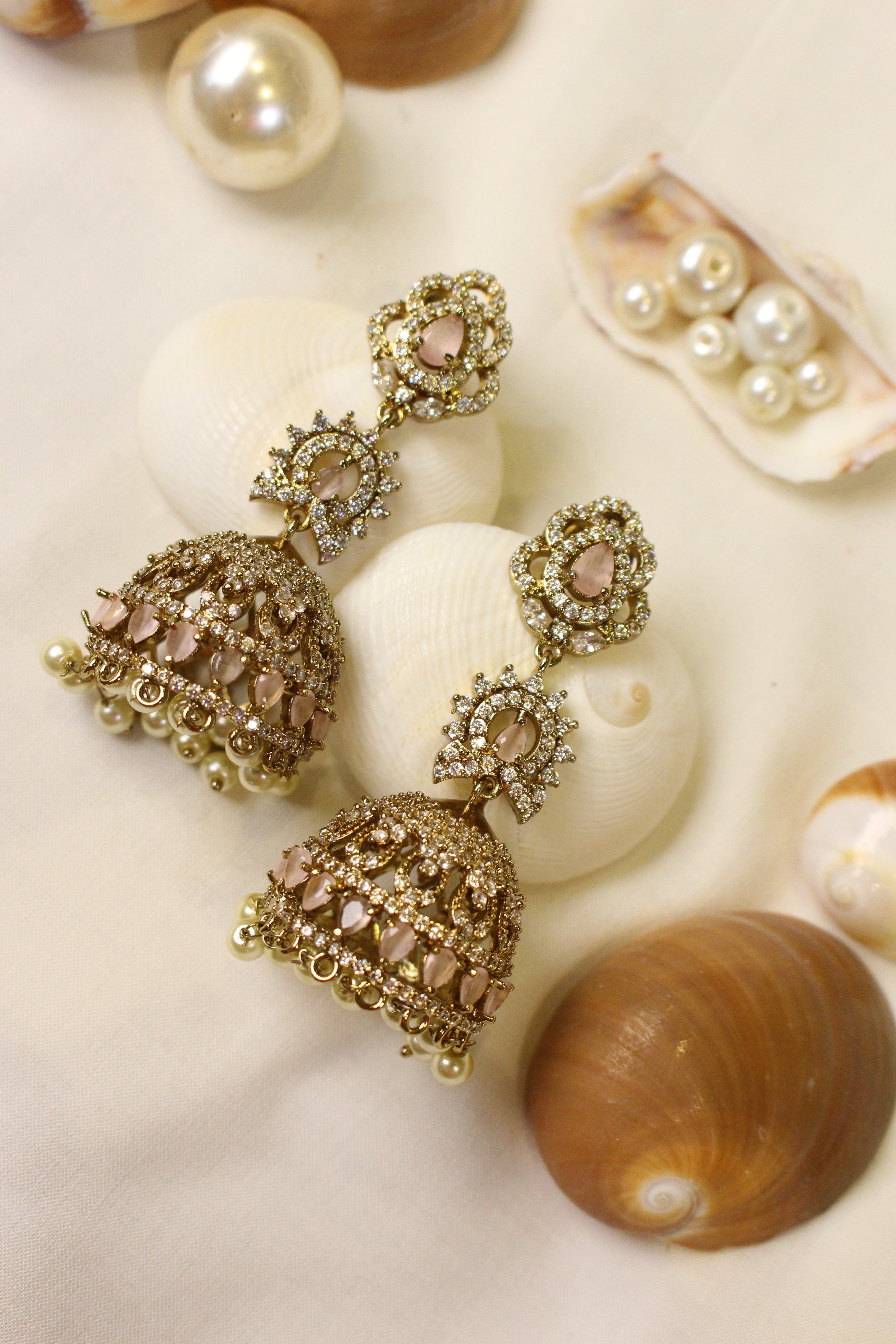 Diamond Style Statement Jhumki - Aloro Jewels