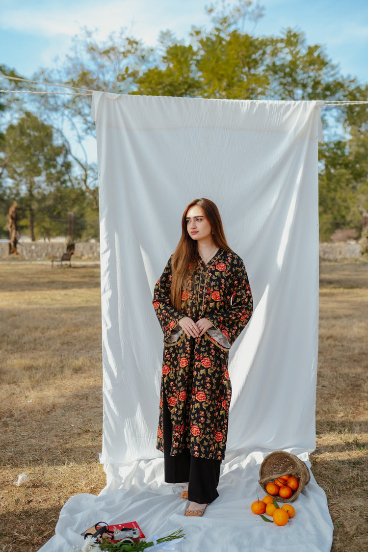 Black Floral Zari - Eleganza