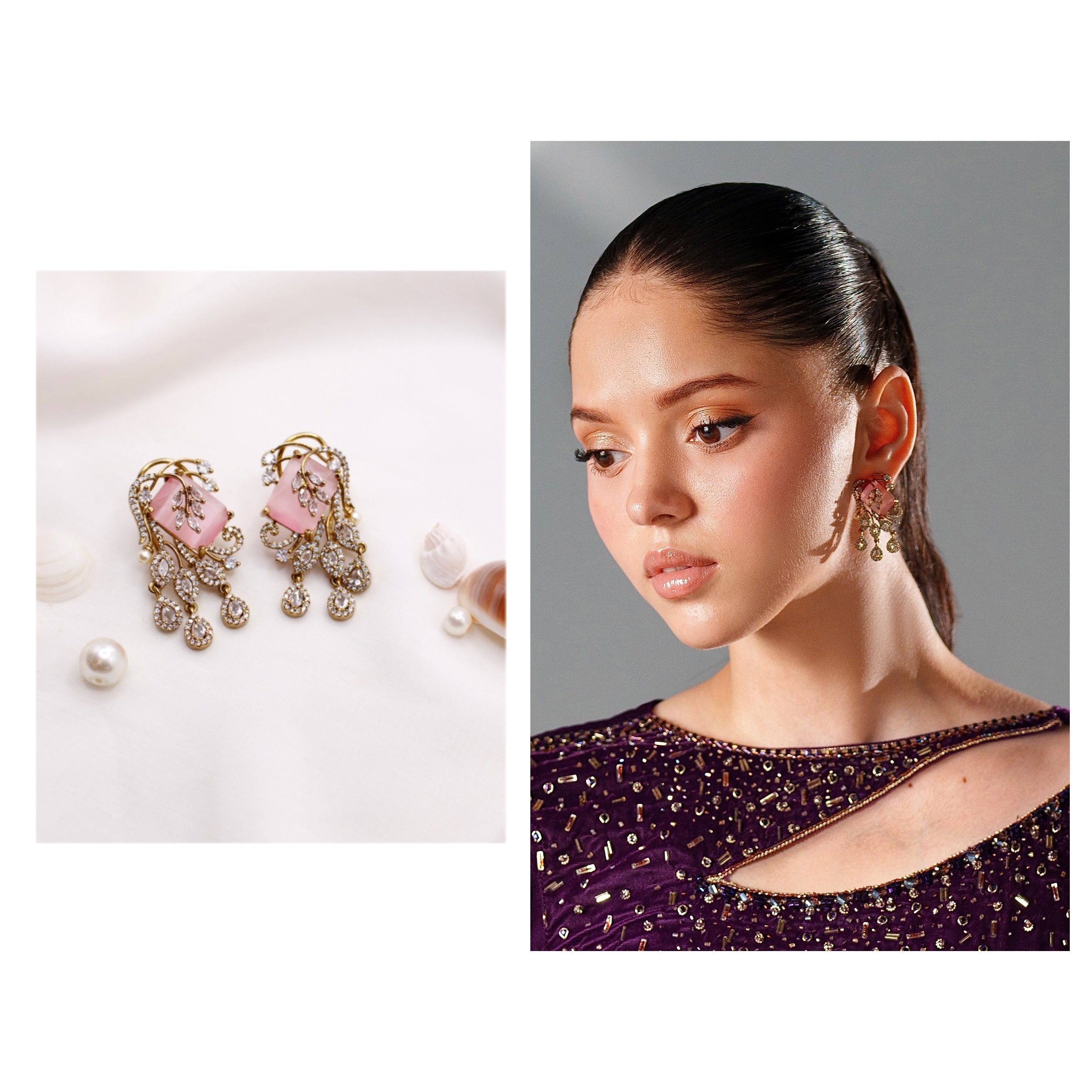 Designer Stud Earrings - Aloro Jewels