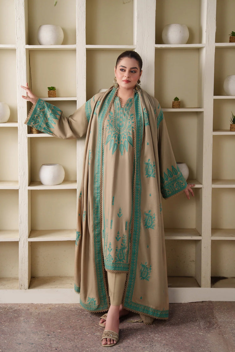 Zarqeen 3Piece - Premium Linen - Tawakal Closet