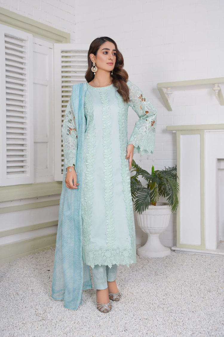 Pret luxury embroidered 3-piece - ready to wear - Threads & Weaves