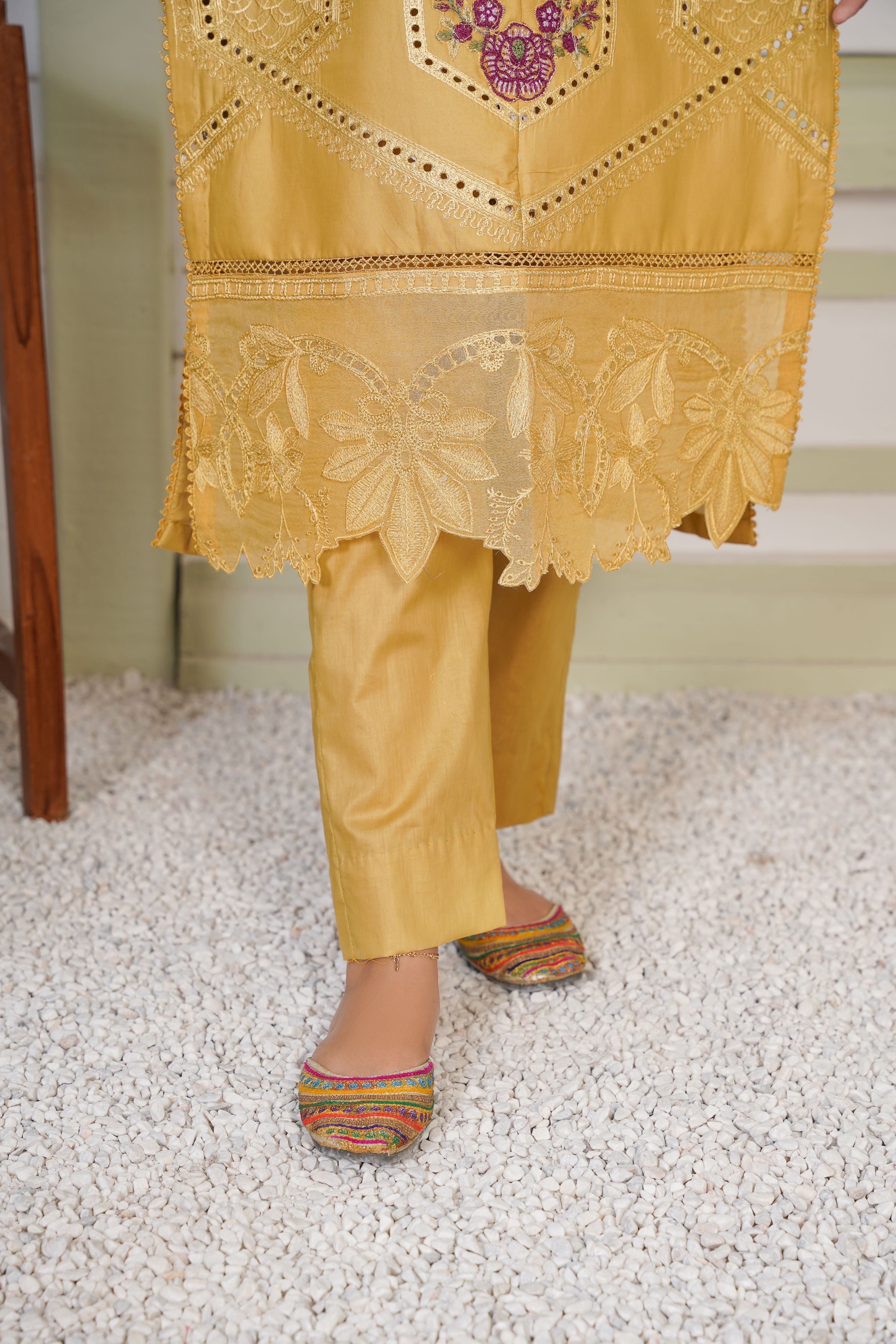 PRET Embroidered Chikankari - 3 PC - Threads & Weaves