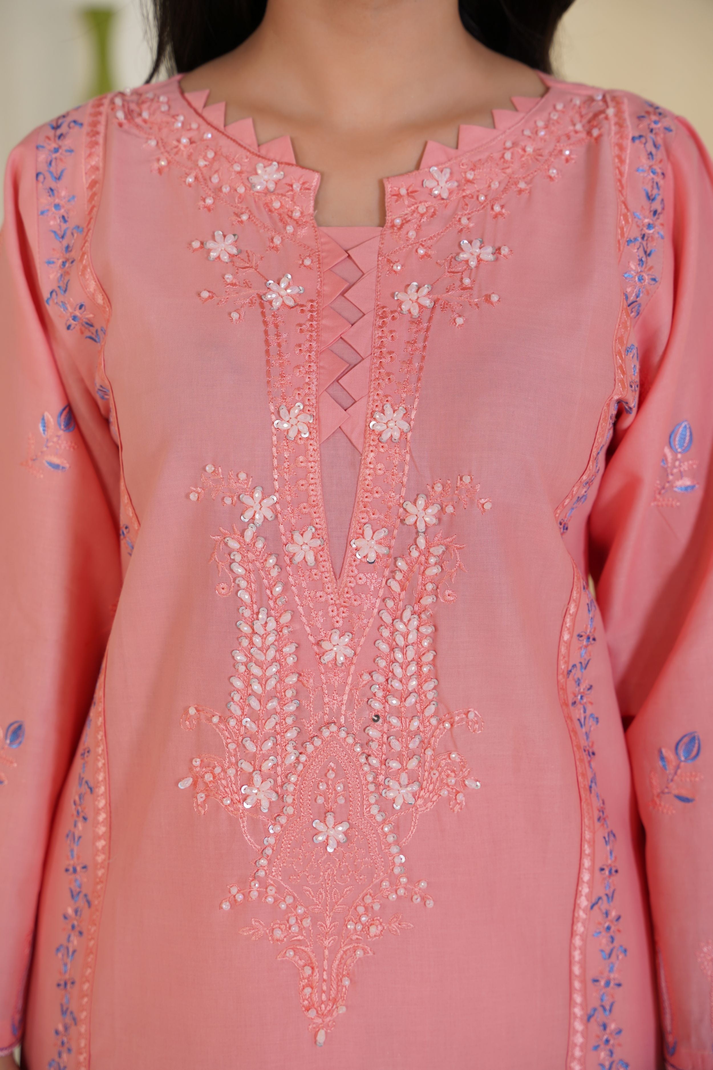 Peach Blossom Lawn Ready to Wear 3PC - Threads & Weaves