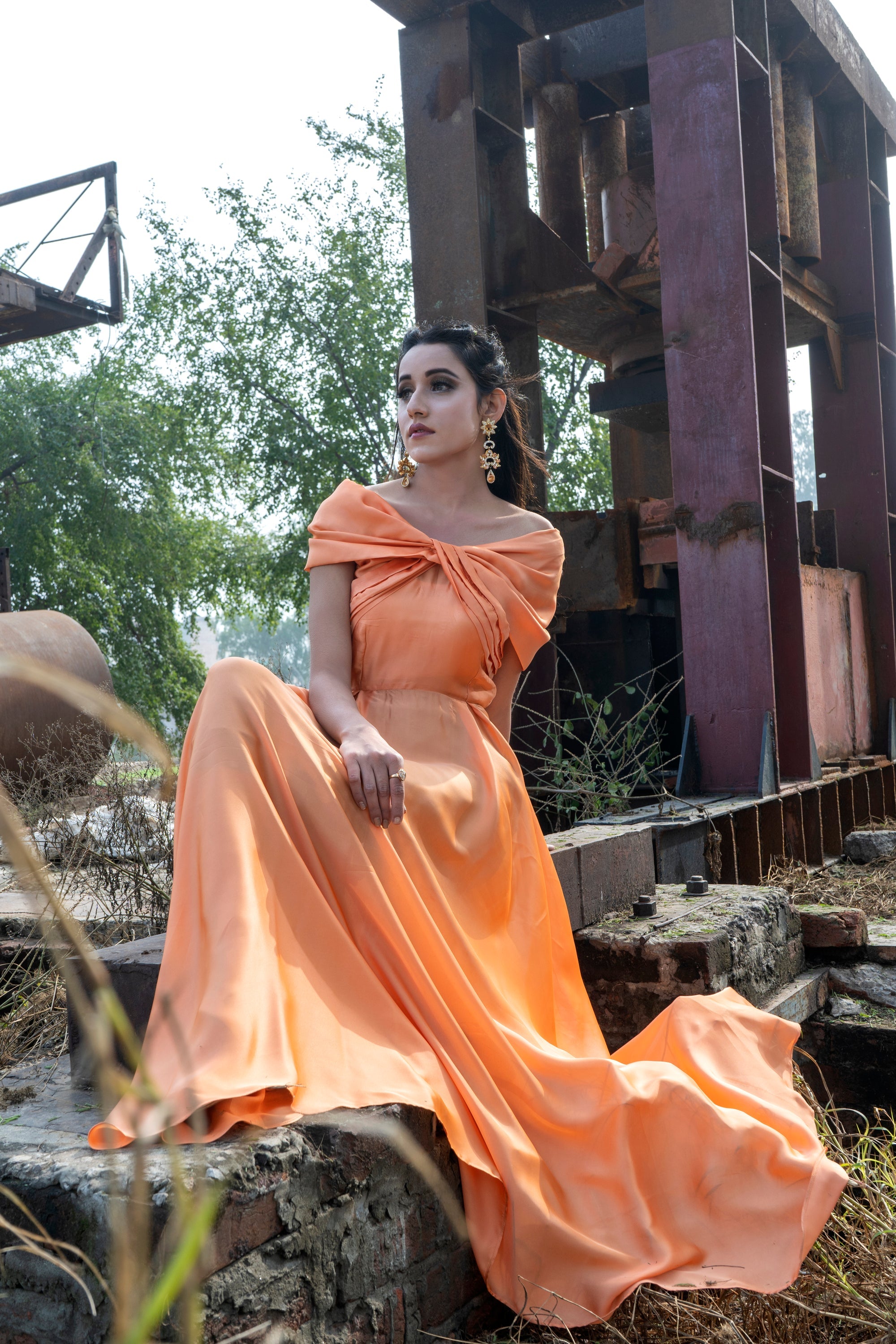 Off-Shoulder Butterfly Dress - SYAH