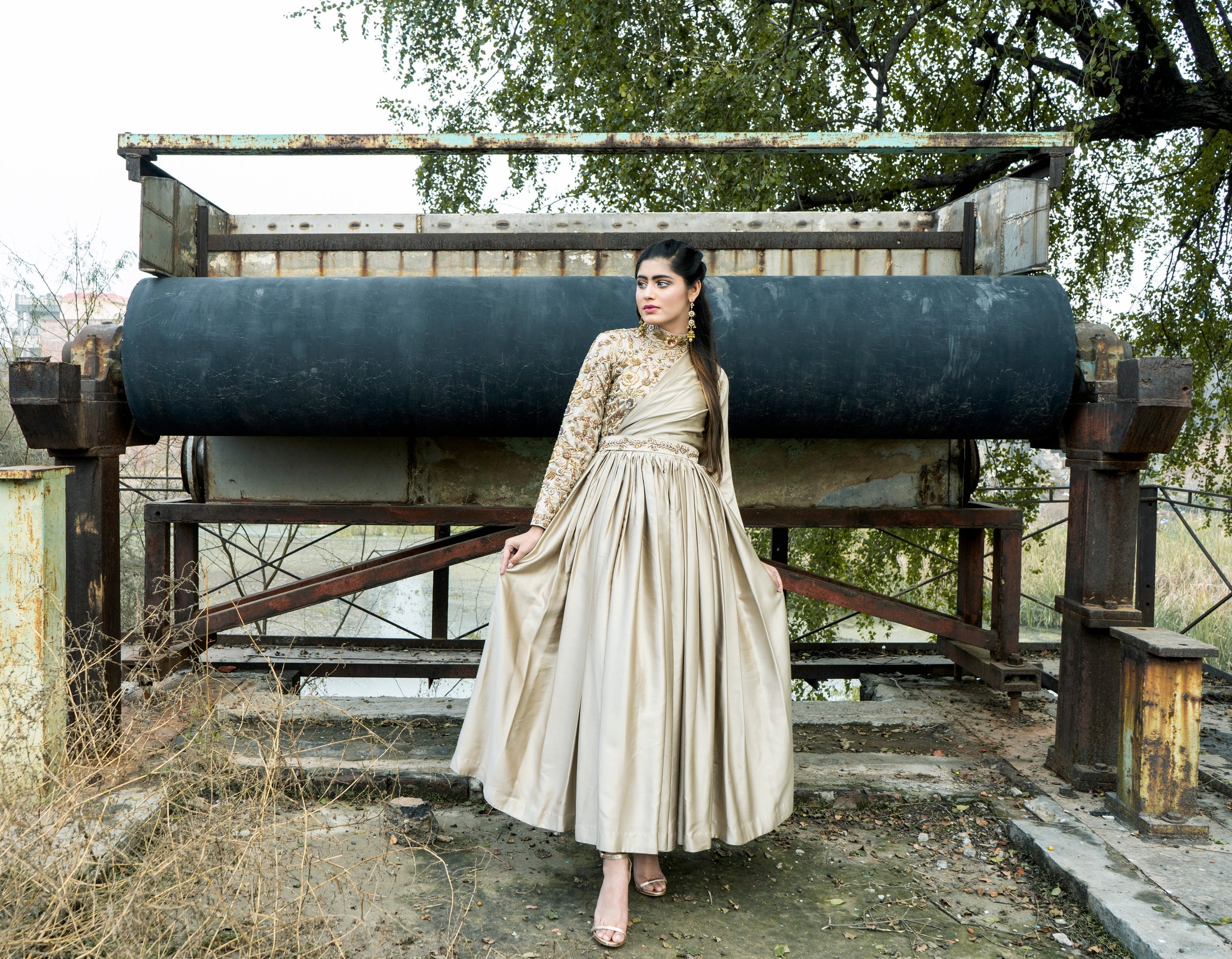 Hand-Done Adda Work Dress - SYAH