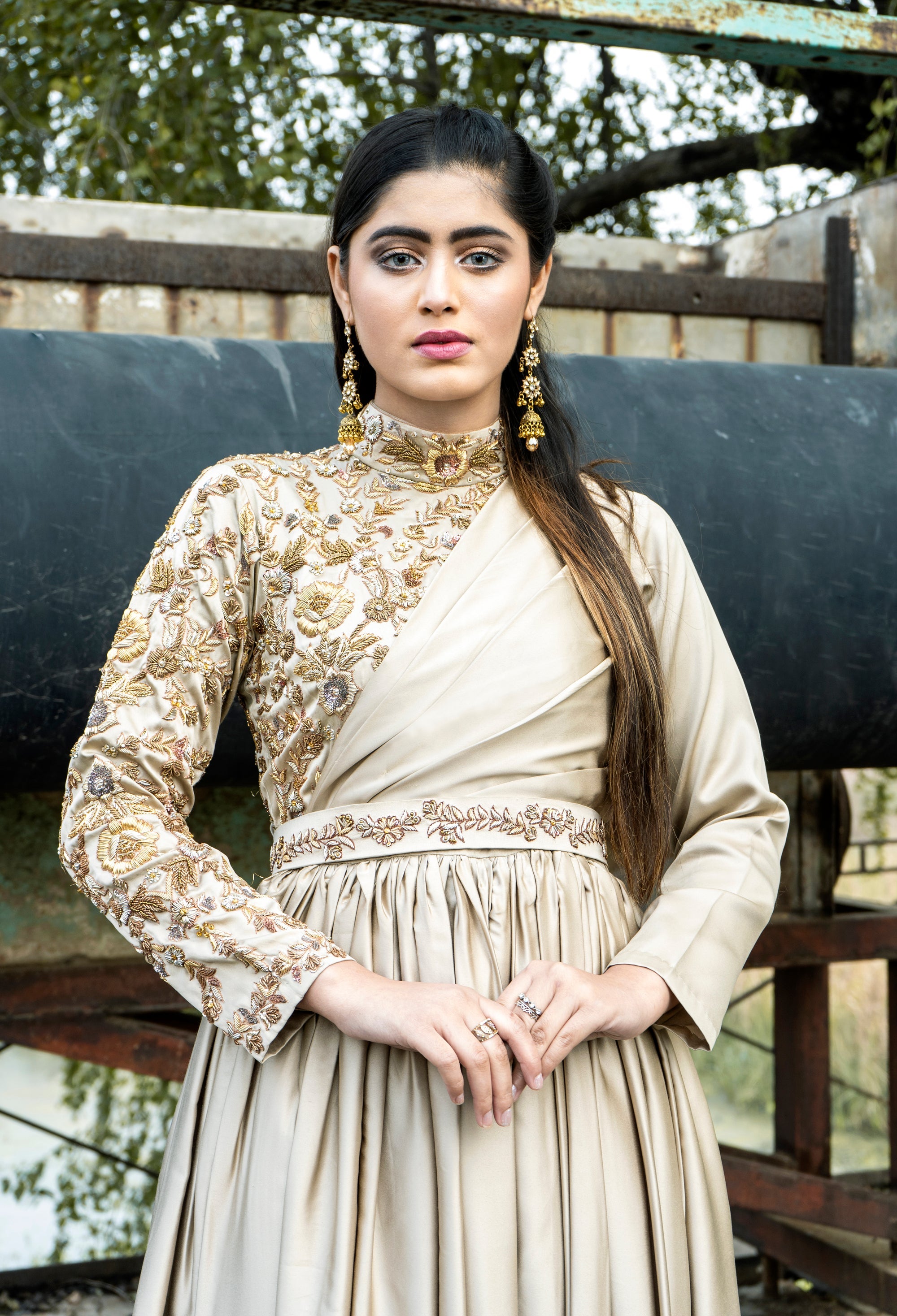 Hand-Done Adda Work Dress - SYAH