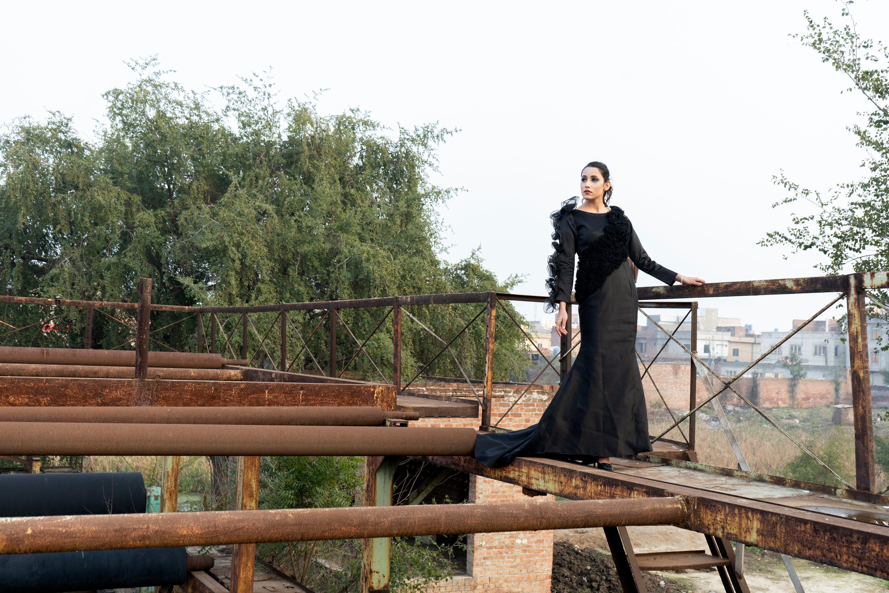 Smoked Pattern Maxi - SYAH