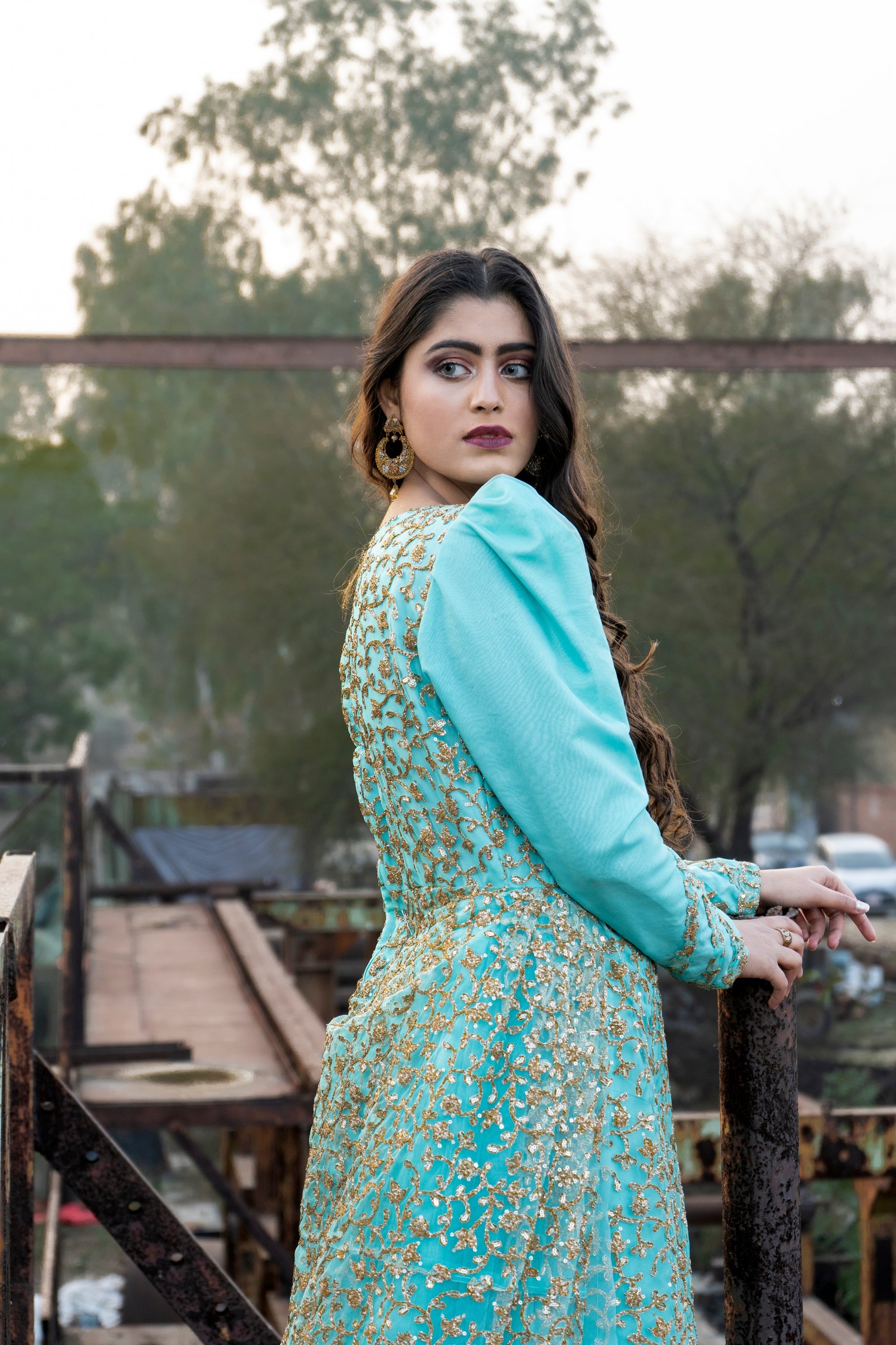Puffed Sleeves Gown - SYAH