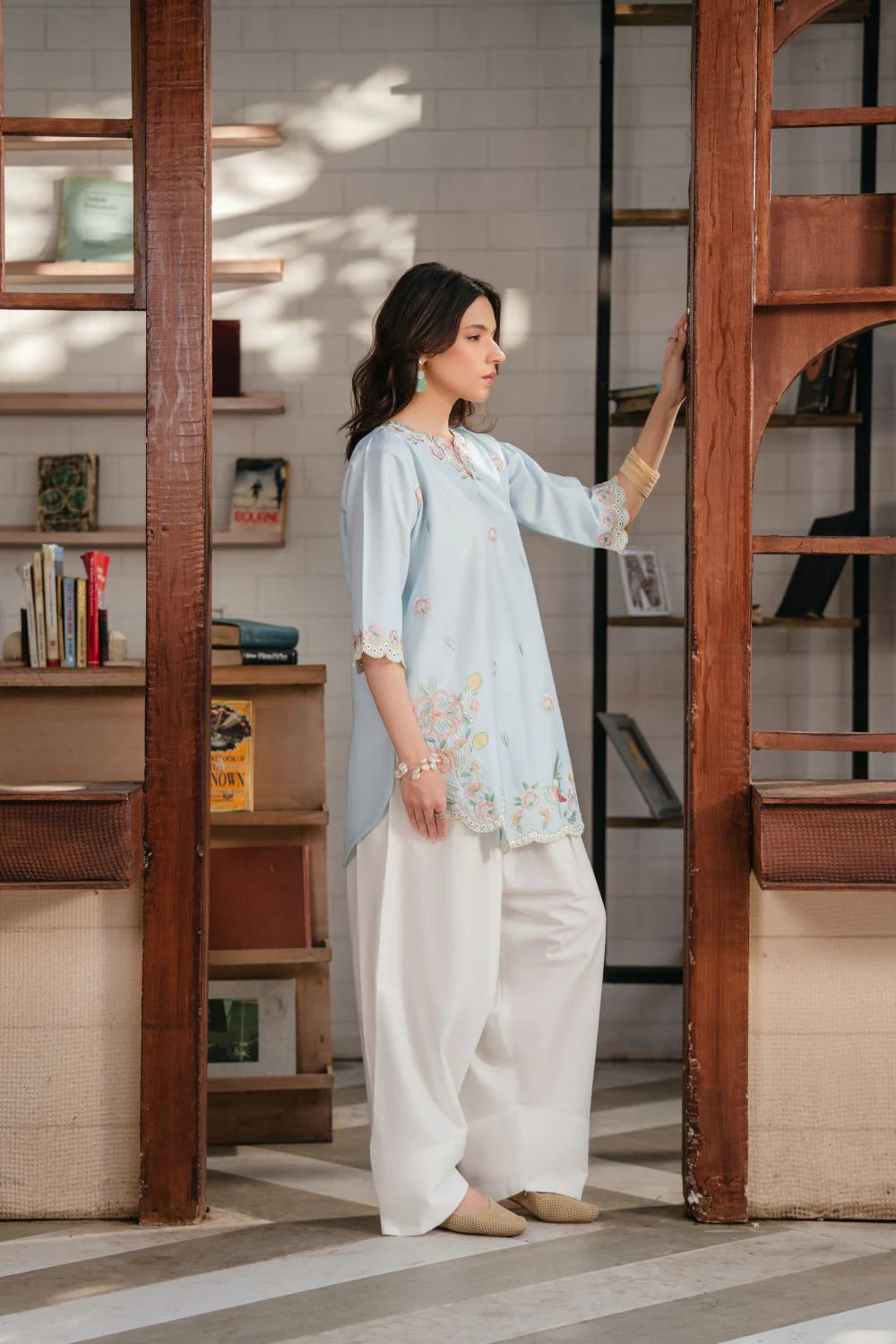 ICE BLUE 3 PC EMBROIDERY - Urban Haya