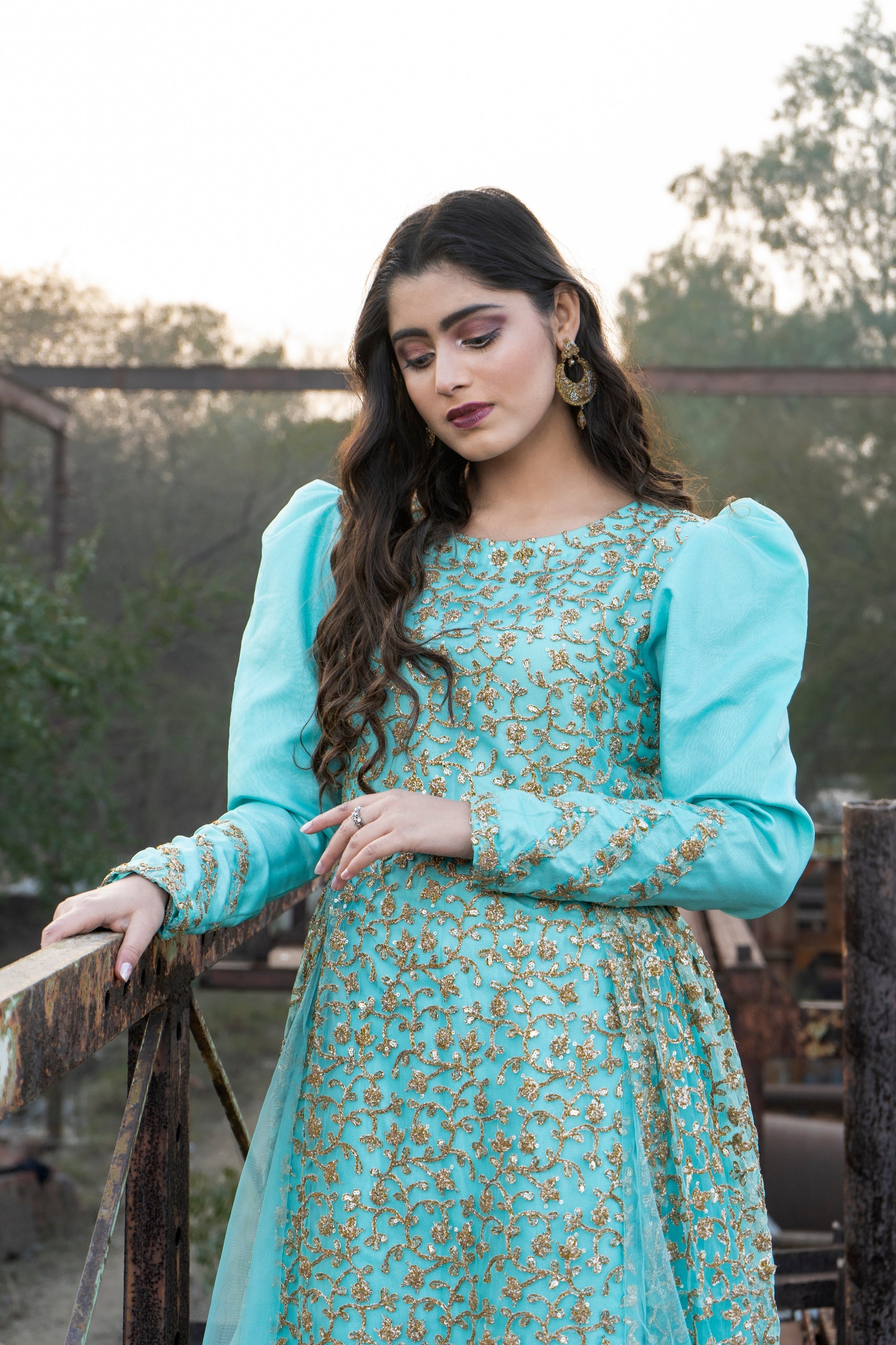Puffed Sleeves Gown - SYAH