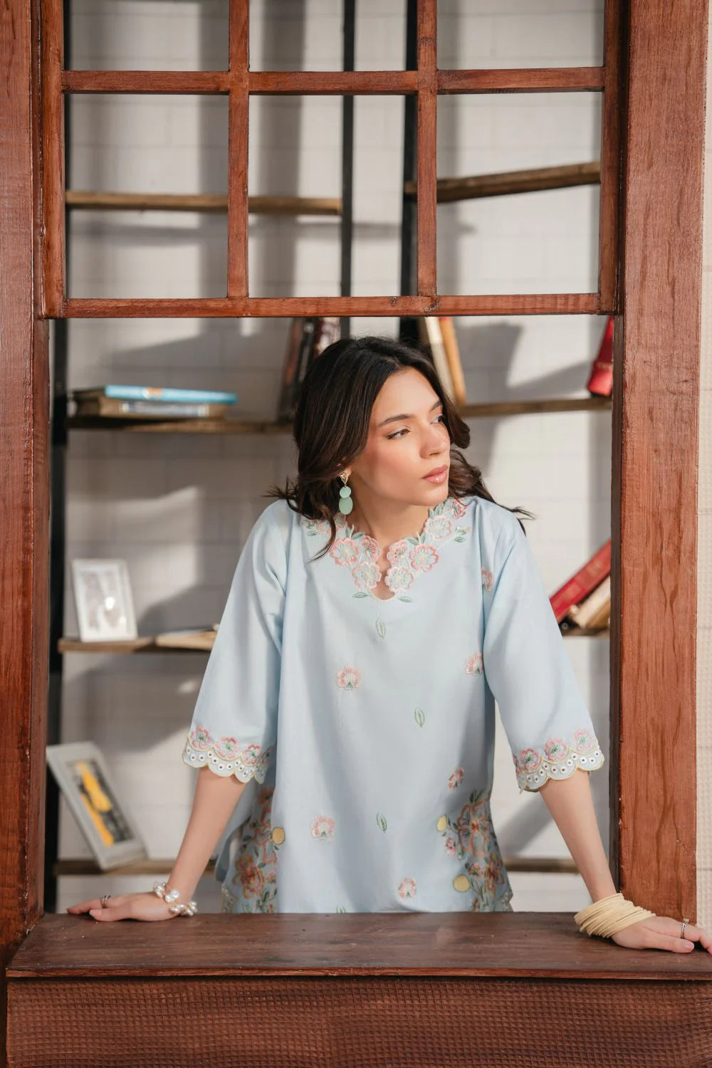 ICE BLUE 3 PC EMBROIDERY - Urban Haya