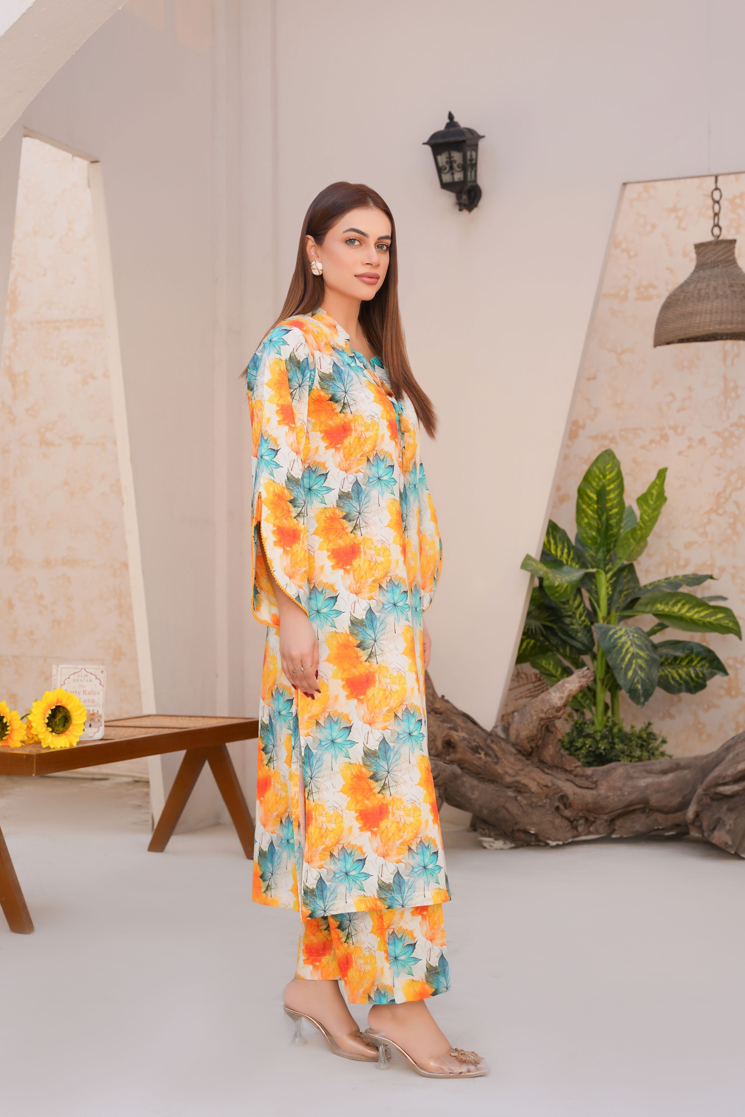 Vibrant Floral Lawn Suit - Ready to Wear - Threads & Weaves