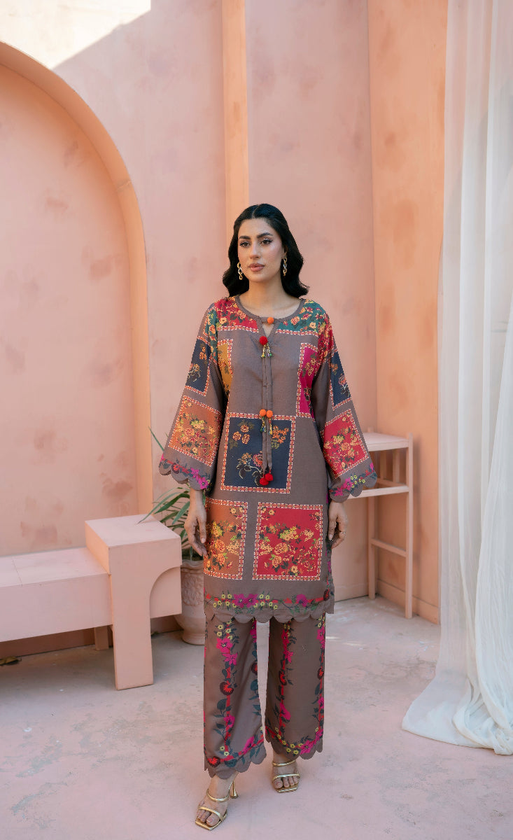 Noor-e-Hina - Stitched 3 Pcs - Kala Jora