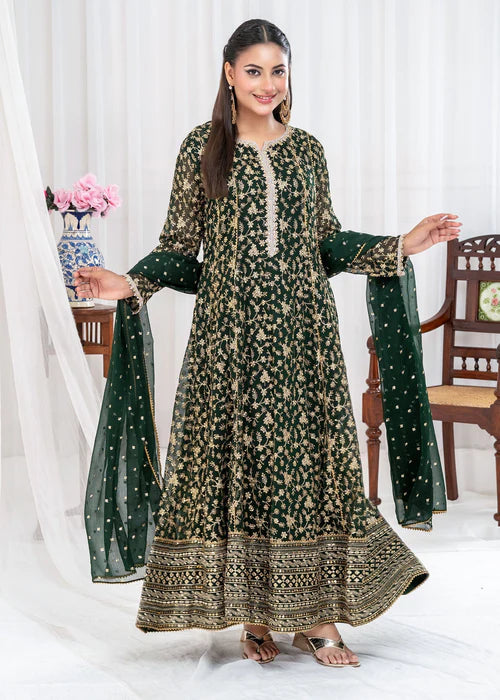 SAWARIYA - BOTTLE GREEN - Ayesha's Closet