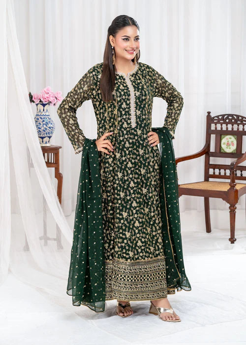 SAWARIYA - BOTTLE GREEN - Ayesha's Closet