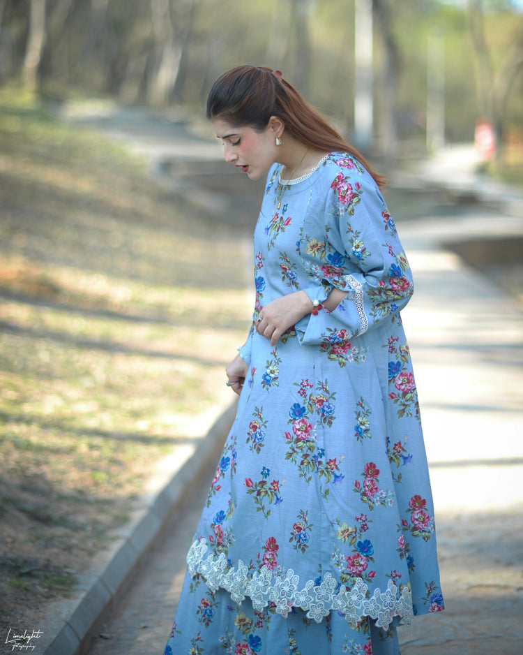 Emboidered Cotton 2 Piece - Urban Cut
