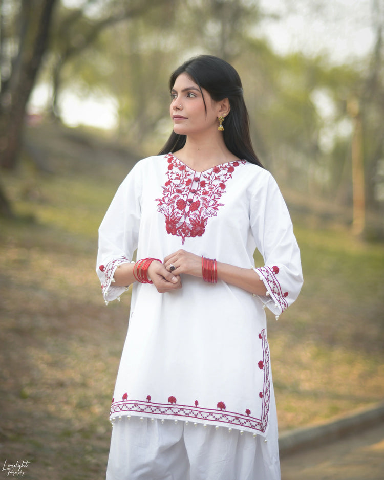 Embroidered 2-Piece Co-Ord Set - Urban Cut